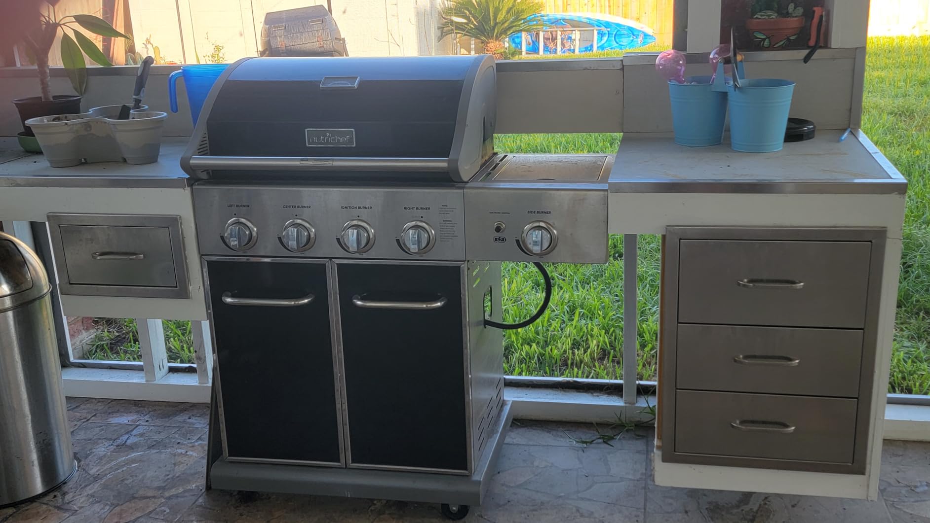 VEVOR Outdoor Kitchen Drawers 17W x 30H x 21D Inch, Outdoor Kitchen Cabinets, Stainless Steel Double Access Drawers, with Paper Towel Holder, Combo for BBQ Island Drawers or Grill Station customer photo 1