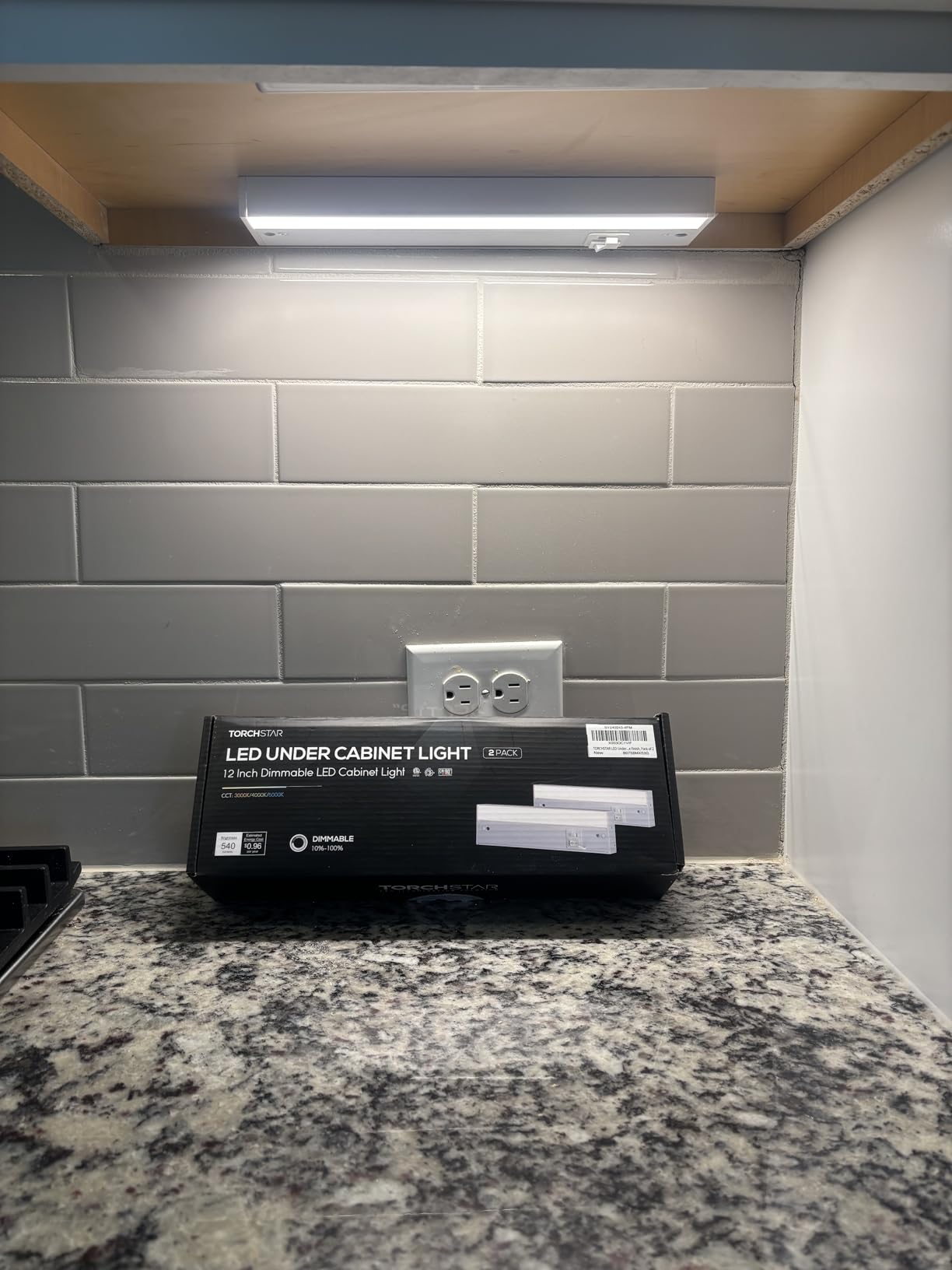 TORCHSTAR 4-Pack 12 Inch LED Under Cabinet Lighting 5CCT, Linkable, ETL T24, 600LM, Hardwired & Plug-in, 5 Color Selectable CRI90 120V Dimmable Under Counter Lights for Kitchen, White Aluminum Housing customer photo 2