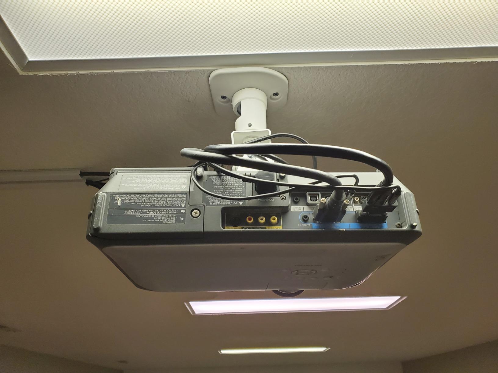 Full Motion Universal Ceiling Projector Mount Bracket with Adjustable Height and Extendable Arms Rotating Swivel Mount for Home and Office Projector (Black) customer photo 2