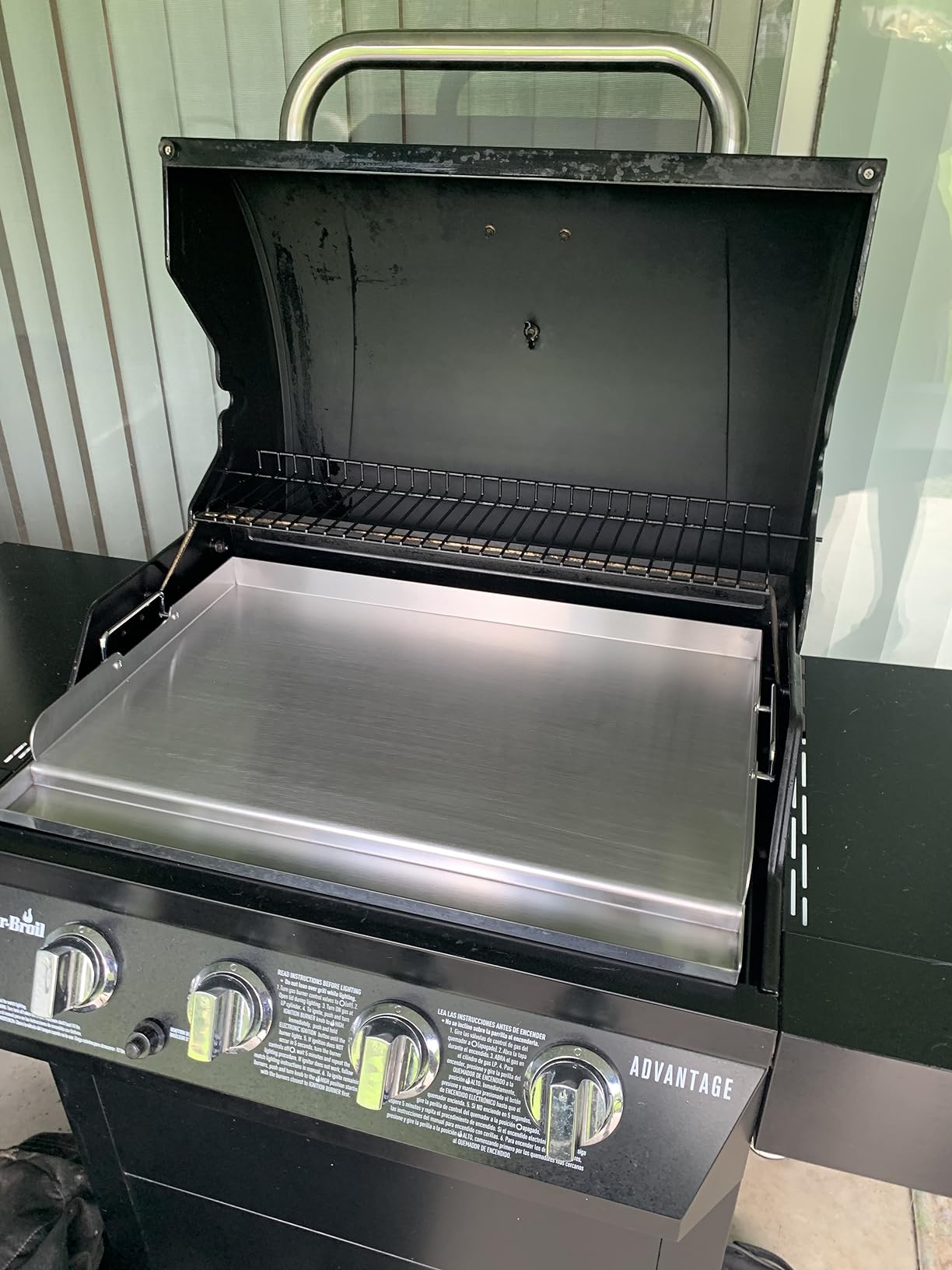 Skyflame Universal Stainless Steel Griddle Flat Top Plate with Even Heating Bracing for BBQ Charcoal/Gas Grills, Camping, Tailgating, and Parties 17