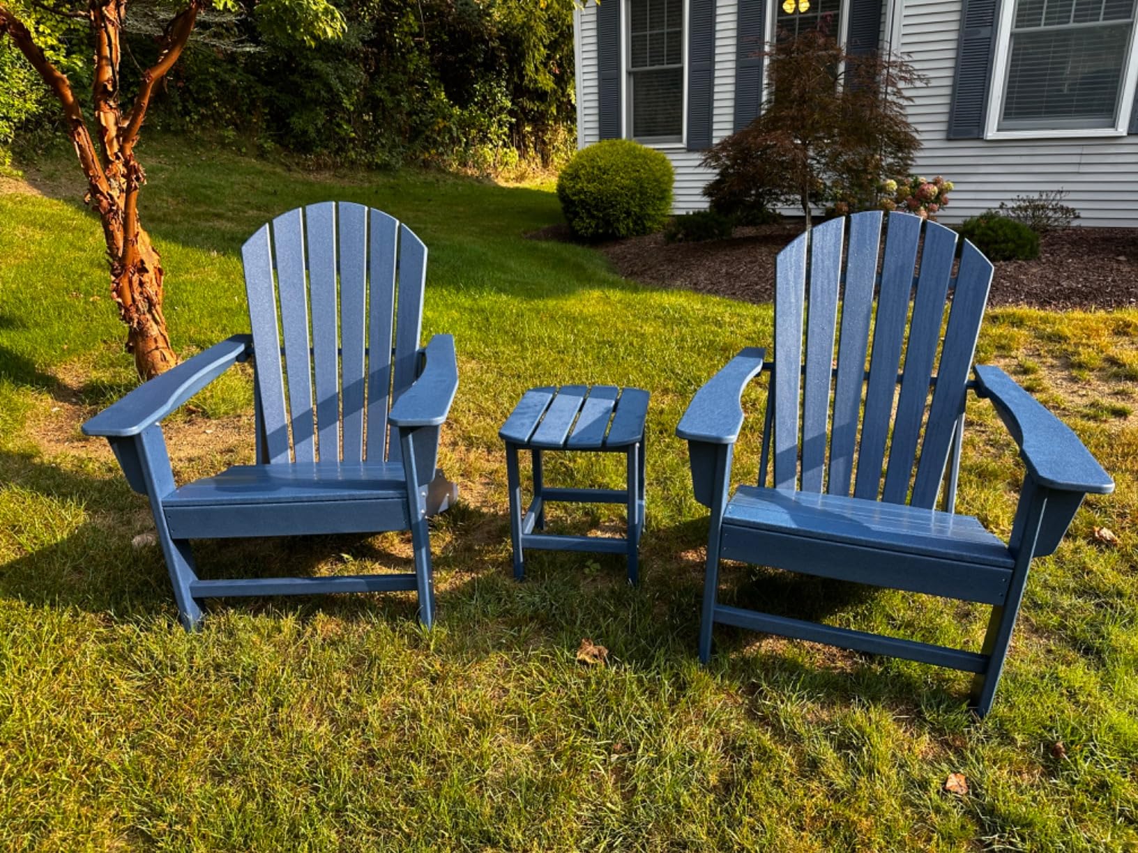 Sundown Treasure Outdoor Patio HDPE Adirondack Chair, Light Brown customer photo 1