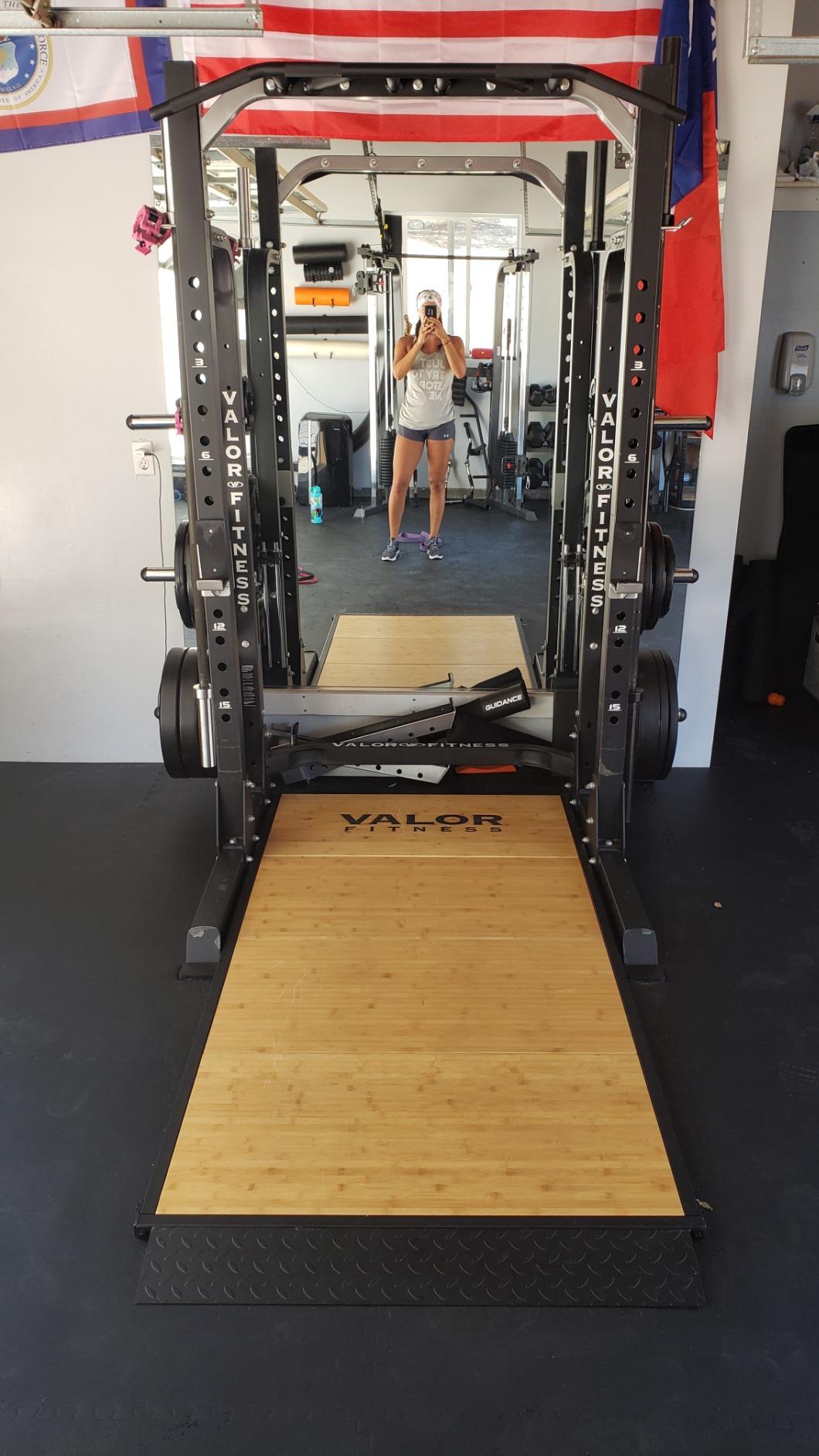 Valor Fitness Weightlifting Platform - Bamboo Lined Steel frame - Home Gym Equipment - Floor Protection - Compatible with Valor Half Rack Squat Machine customer photo 2