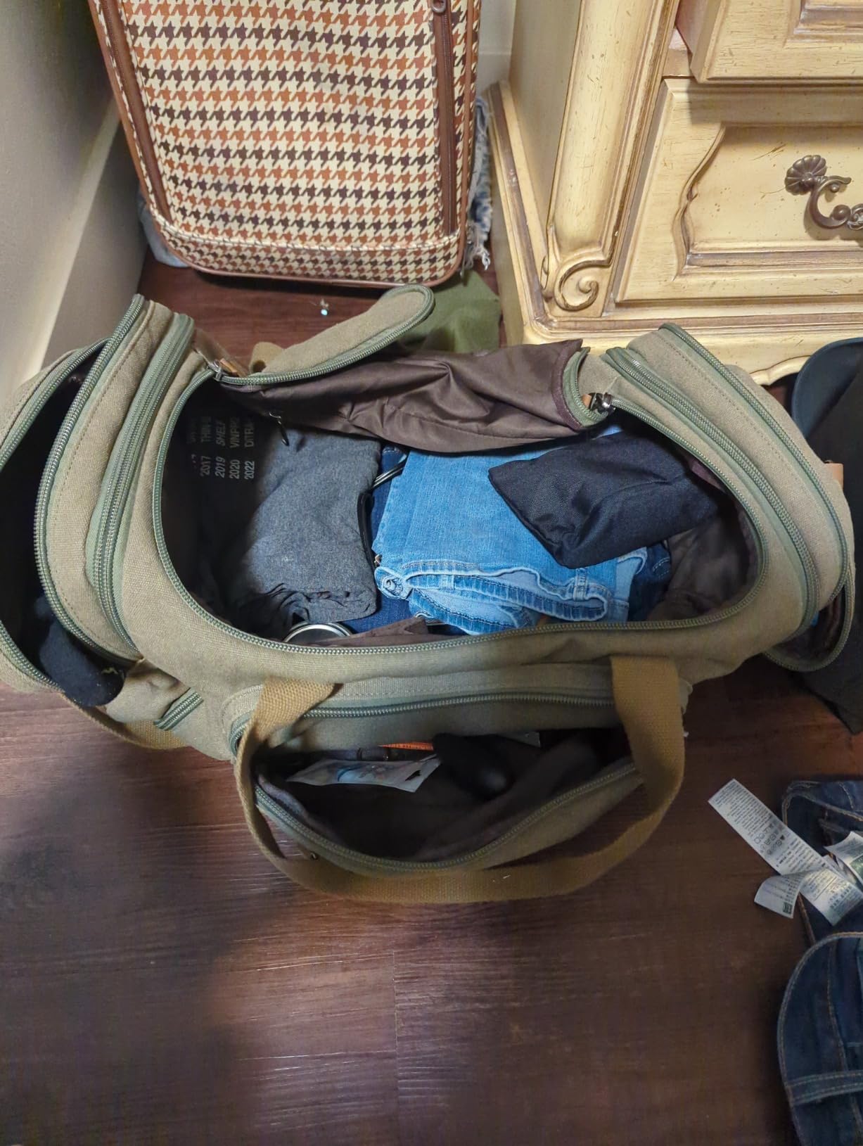 Gonex Canvas Duffle Bag for Travel 60L Duffel Overnight Weekend Bag customer photo 1