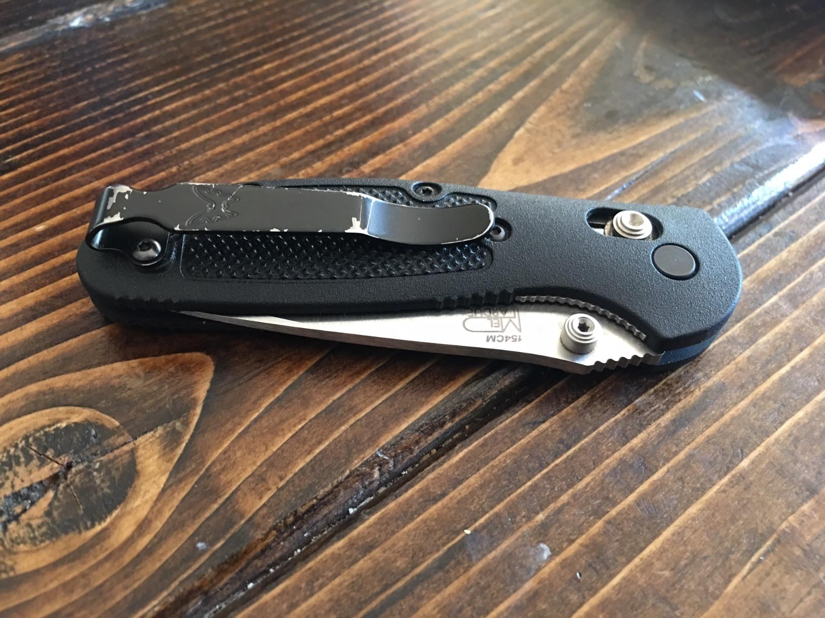 Benchmade Mini Griptilian Knife Drop-Point Blade EDC Manual Finish 556 Handle customer photo 2