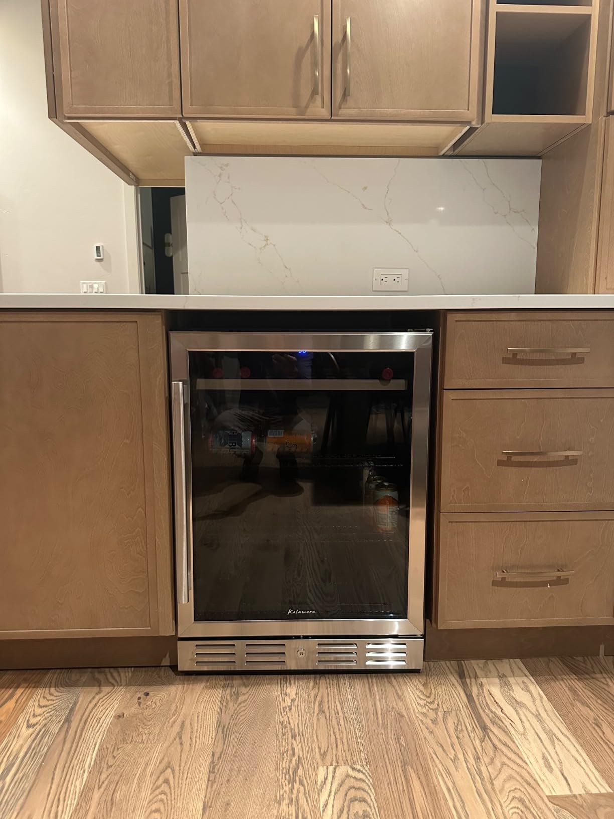Kalamera 24 inch Stainless Steel Beverage Refrigerator, Under Counter Beverage Cooler for 154 Cans with 32-41℉ Temperature Range - Soda and Beer Refrigerator with Solid Stainless Door customer photo 2