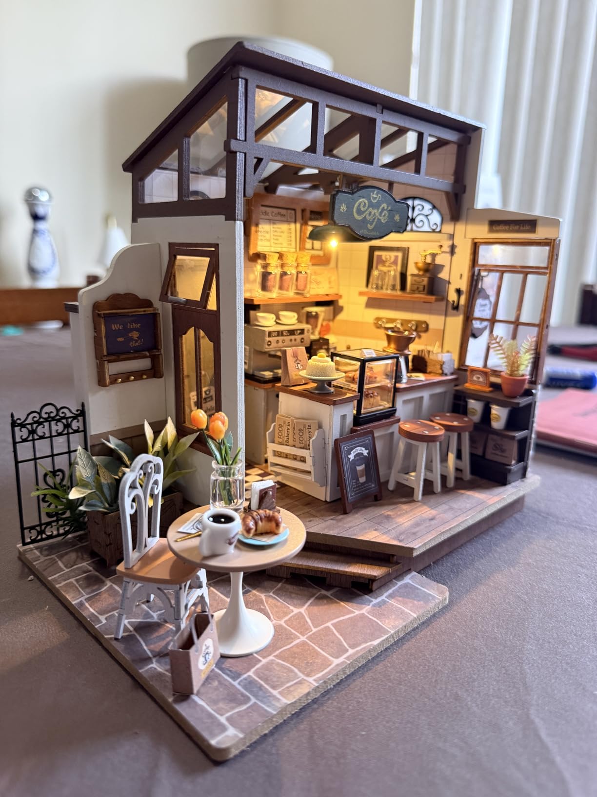 RoWood DIY Miniature Dollhouse Kit, 1:24 Scale Tiny House Building Kits - Sam's Study customer photo 1
