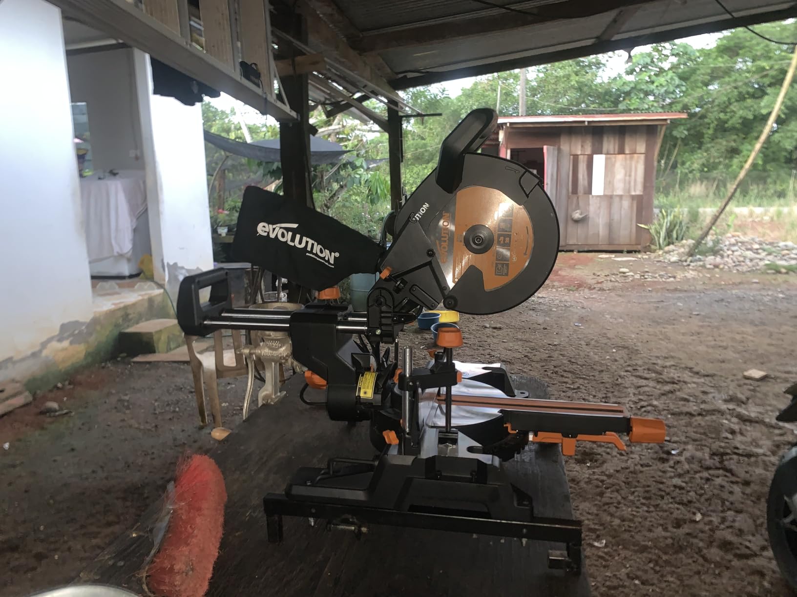 Evolution Power Tools R255SMS+ PLUS 10-Inch Sliding Miter Saw Plus Multi-Material Multi-Purpose Cutting Cuts Metal, Plastic, Wood & More 0-45 Degree Bevel & 50-50 Degree Miter Angles TCT Blade Included customer photo 2