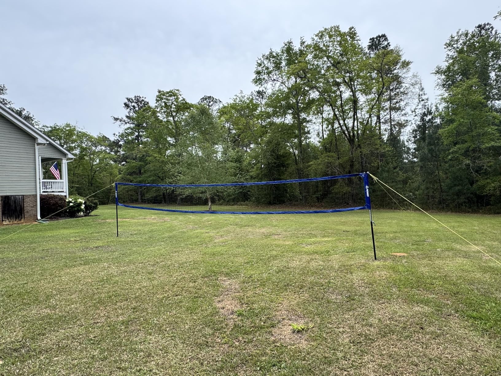 Professional Heavy Duty Volleyball Net Set for Backyard & Beach, Outdoor Net System with Steel Anti-Sag Winch, 32FT Reinforced Net, Height Adjustable Rust-Resistant Aluminum Poles, Portable Carry Bag customer photo 1
