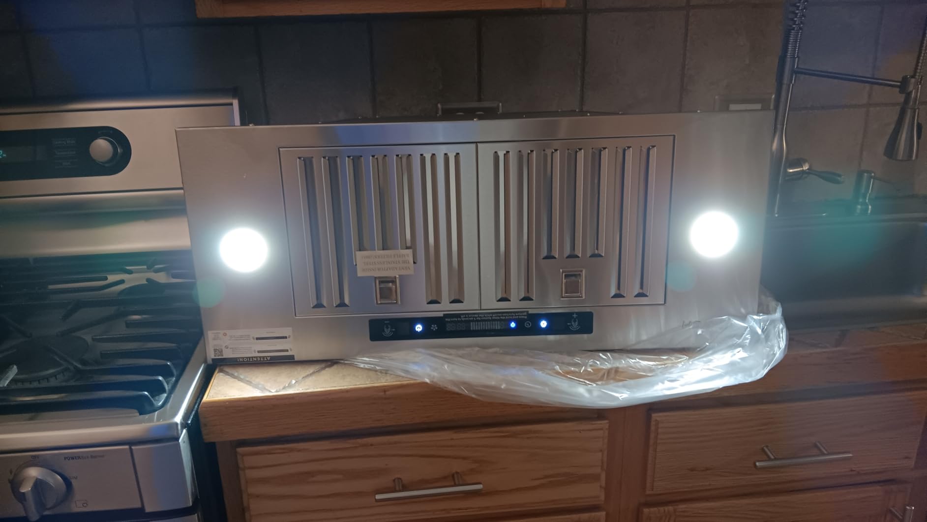 IKTCH 30 inch Built-in/Insert Range Hood 900 CFM, Ducted/Ductless Convertible Duct, Stainless Steel Kitchen Vent Hood with 4 Speed Gesture Sensing & Touch Control Panel (IKB01-30) customer photo 2