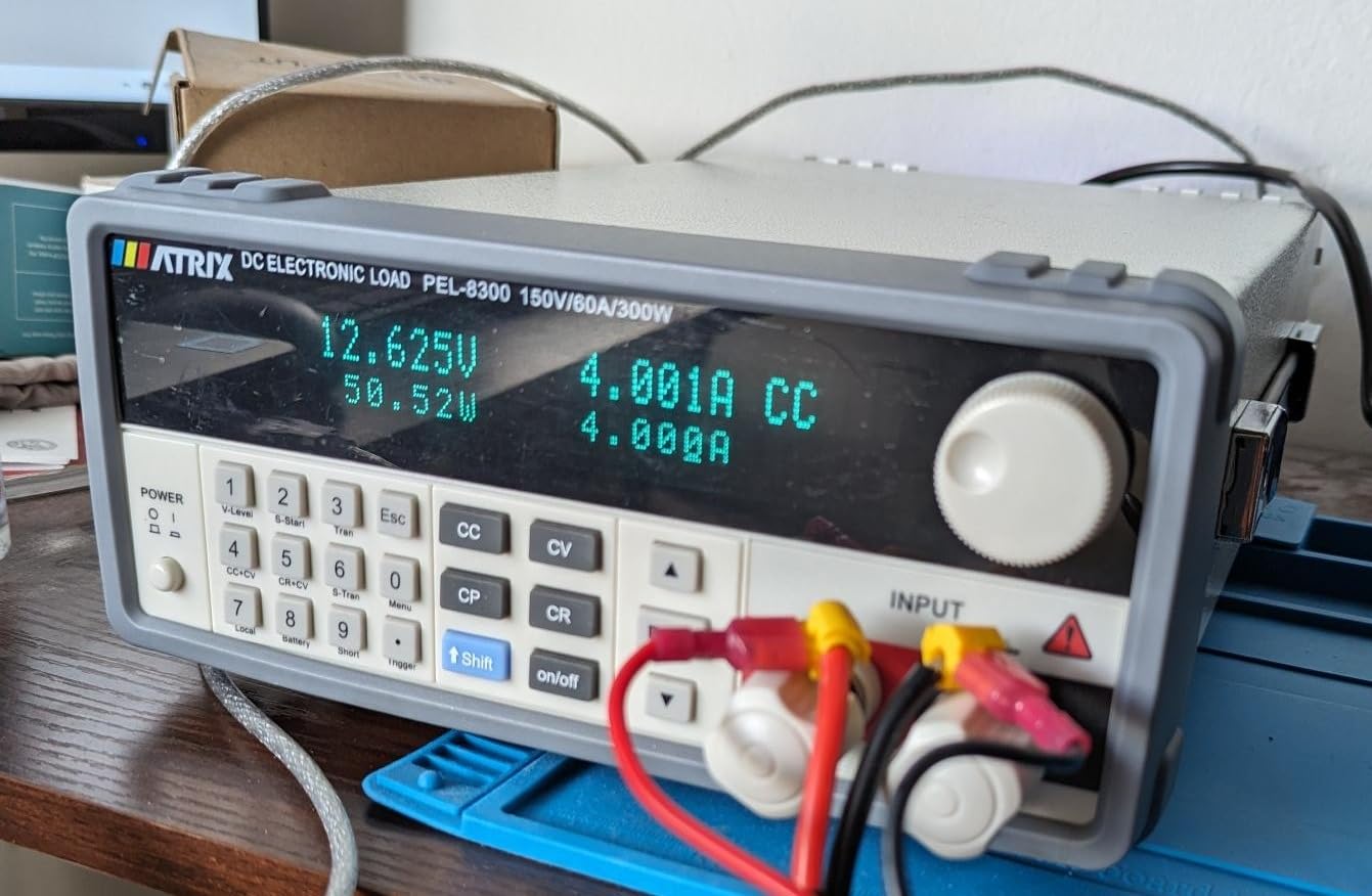 MATRIX Programmable DC Electronic Load Tester PEL8150, 150V/30A/150W, 0.1mV/0.1mA Resolution Constant Current Voltage Load, 0.1% Accuracy Battery Capacity Tester, RS232 PC Software Compatible customer photo 1