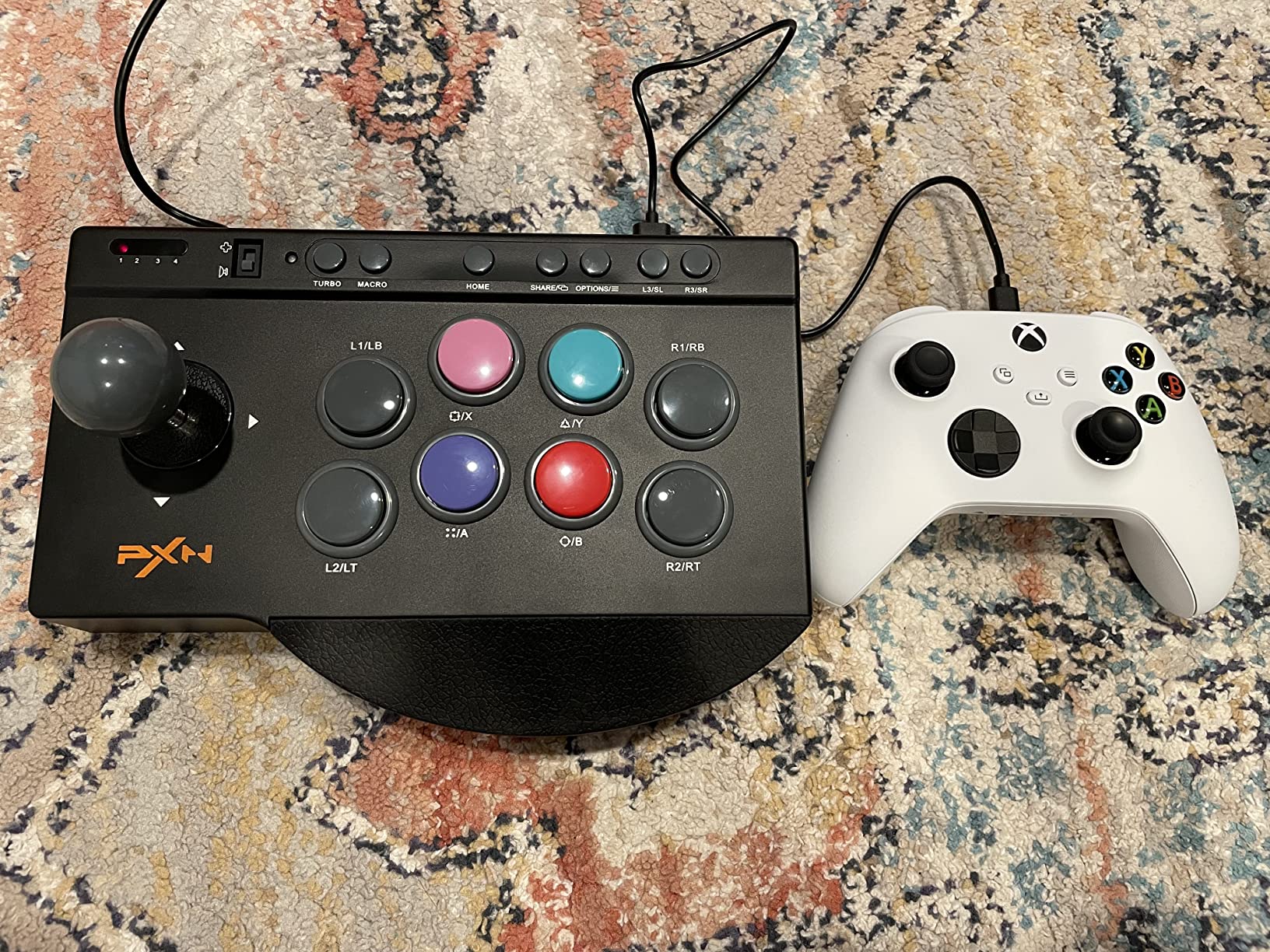 PXN 0082 Arcade Stick with Turbo, Macro & Joystick/D-Pad Mode Switch, USB Fight Stick for PC, Xbox Series X|S, Xbox One, PS4, PS3 & Switch customer photo 1