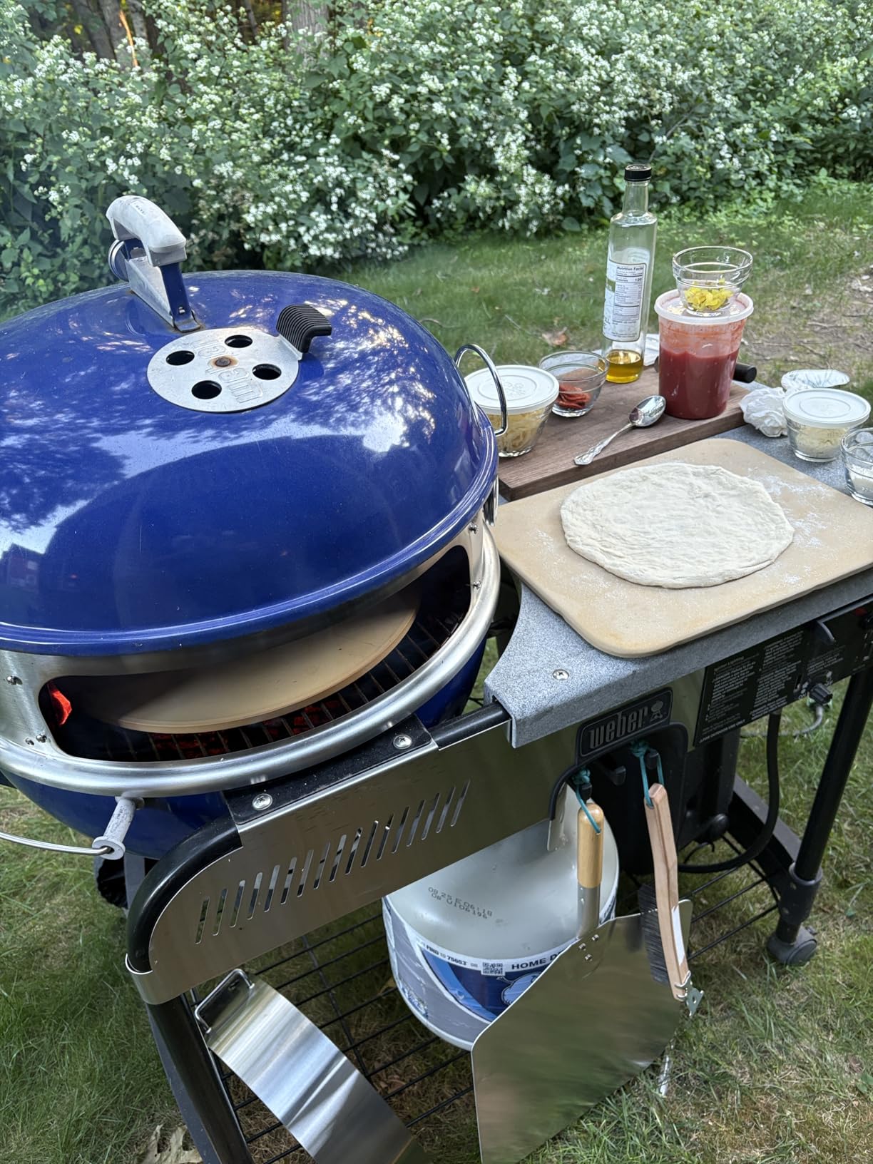 onlyfire Stainless Steel Multi-purpose Rotisserie and Pizza Combo Kit for Weber 22-Inch Kettle Charcoal Grills - Includes Pizza Peel and Pizza Stone customer photo 2
