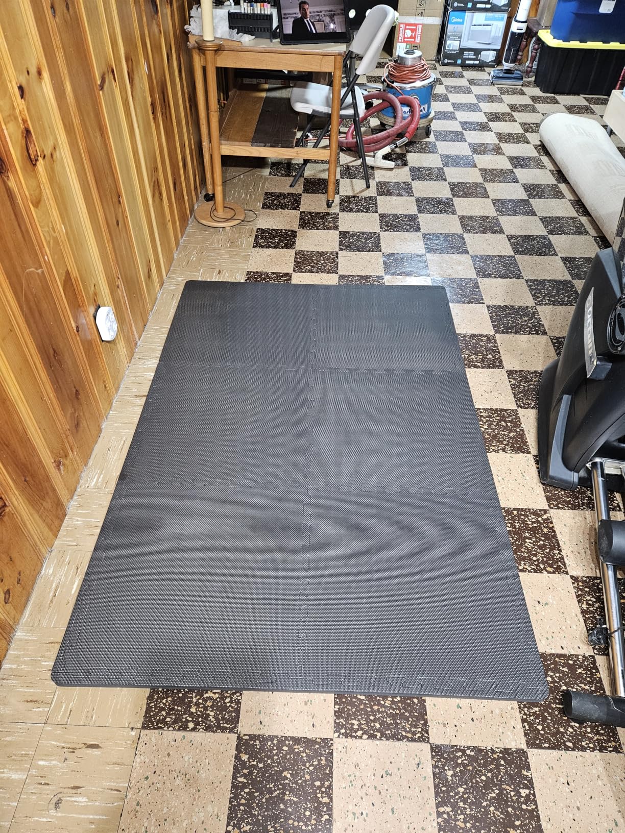 ProsourceFit Weaved Pattern Extra Thick Exercise Puzzle Mat 1-inch, EVA Foam Interlocking Tiles for Protective, Cushioned Flooring for Home and Gym Equipment; Black, 72 SQ FT, 18 Tiles customer photo 2