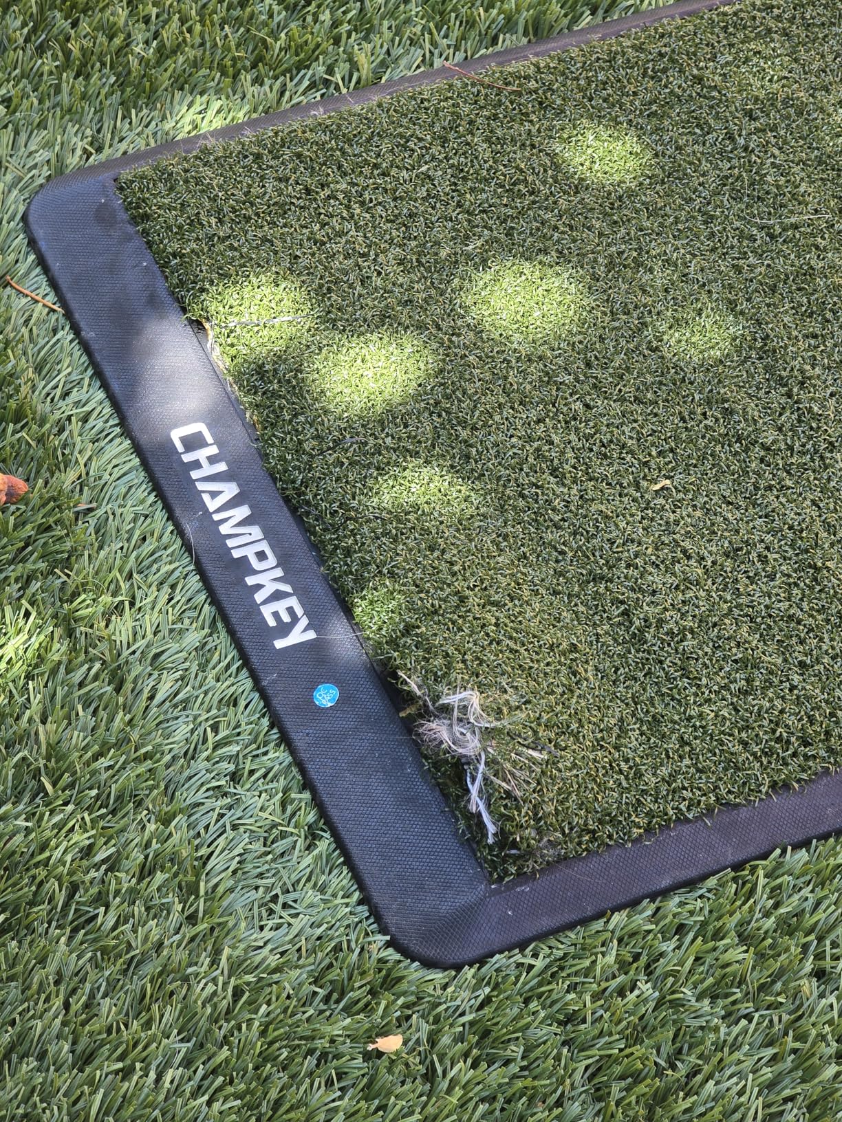 CHAMPKEY Premium Synthetic Turf Golf Hitting Mat - Heavy Duty Rubber Base Golf Practice Mat - Comes with 1 Rubber Tee and 9 Plastic Tees customer photo 1