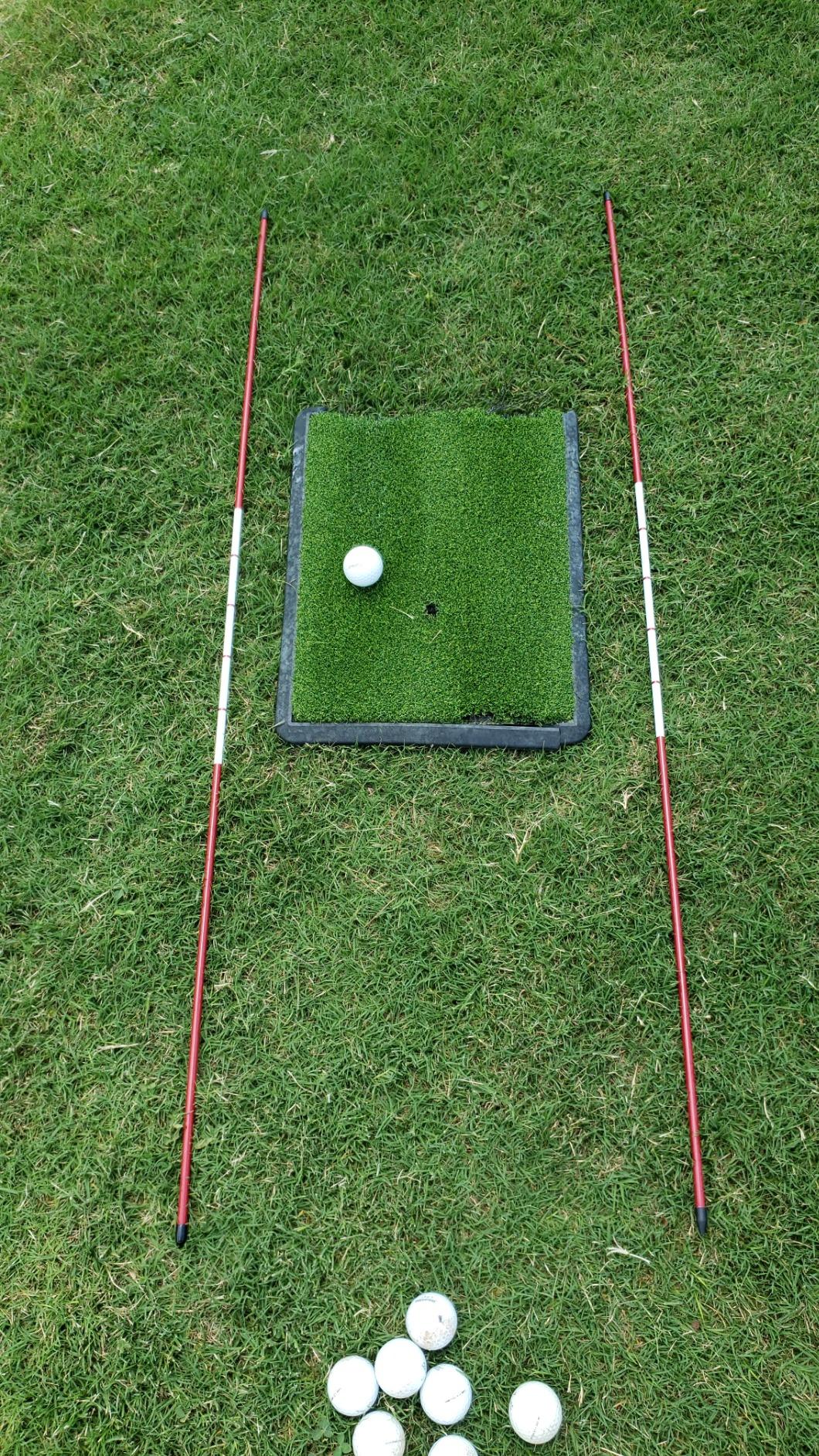 CHAMPKEY Premium Synthetic Turf Golf Hitting Mat - Heavy Duty Rubber Base Golf Practice Mat - Comes with 1 Rubber Tee and 9 Plastic Tees customer photo 2