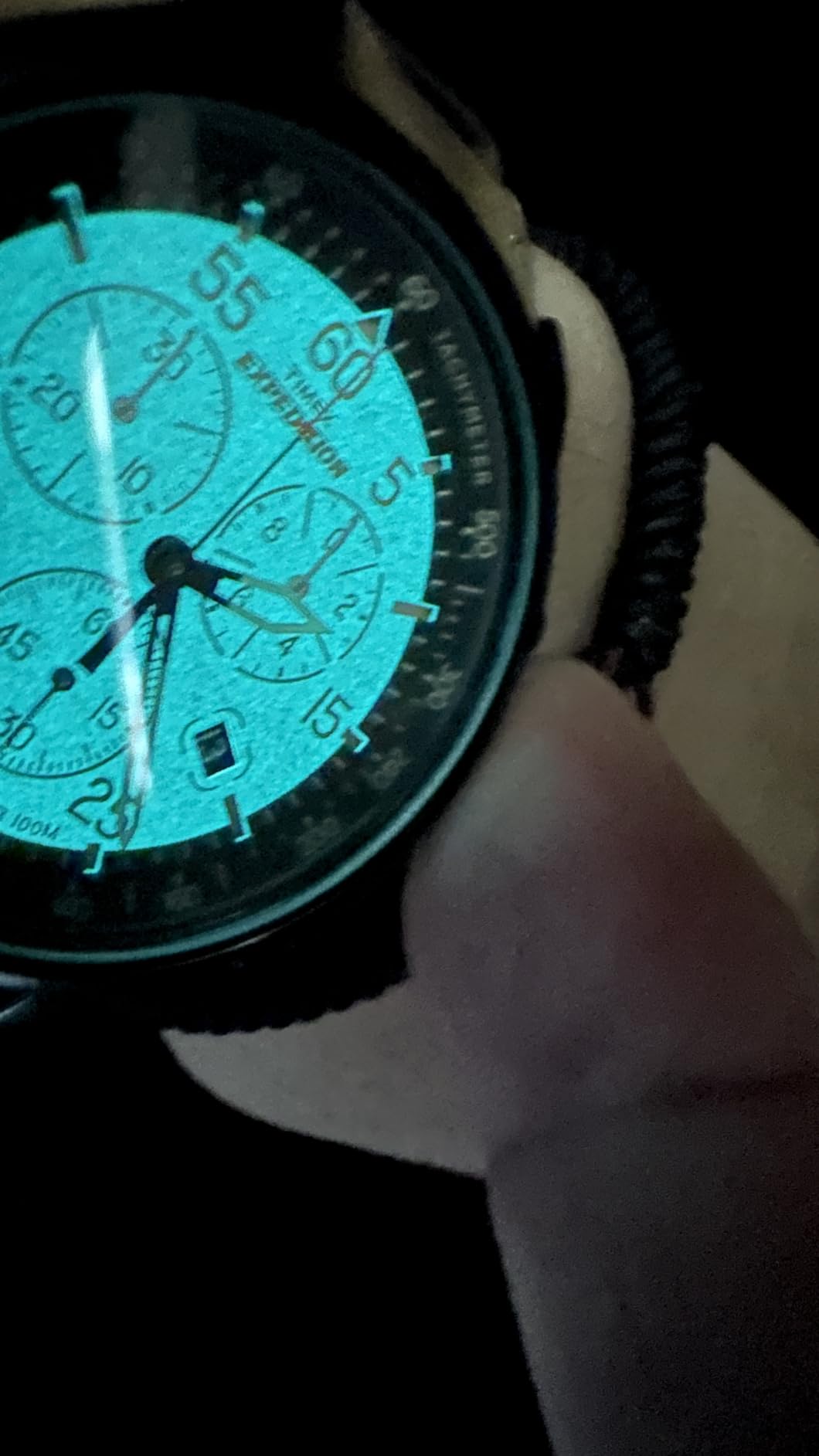 Timex Expedition Field Chronograph 43mm Men's Analog Watch | INDIGLO Backlight | Durable Comfortable Adjustable Strap | Rugged Outdoor Watch | 100M Water Resistance customer photo 1