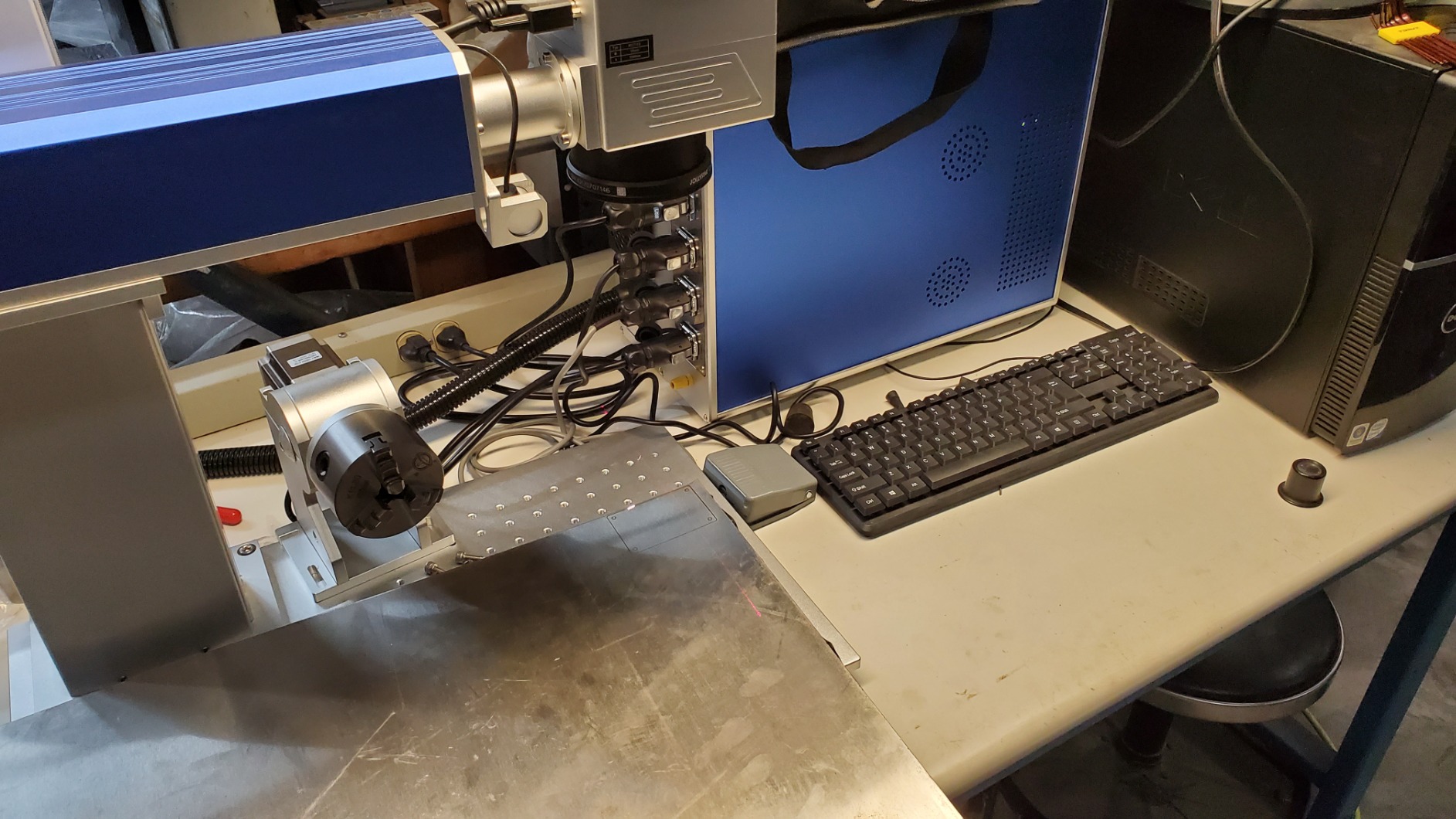 US Stock 50W JPT Fiber Laser Engraver Machine Fiber Laser Marking Machine Engraving Machine 175×175mm Lens with Rotary Axis Compatible with Lightburn Class II Laser 0.874 mW FDA 2520815-000 customer photo 1