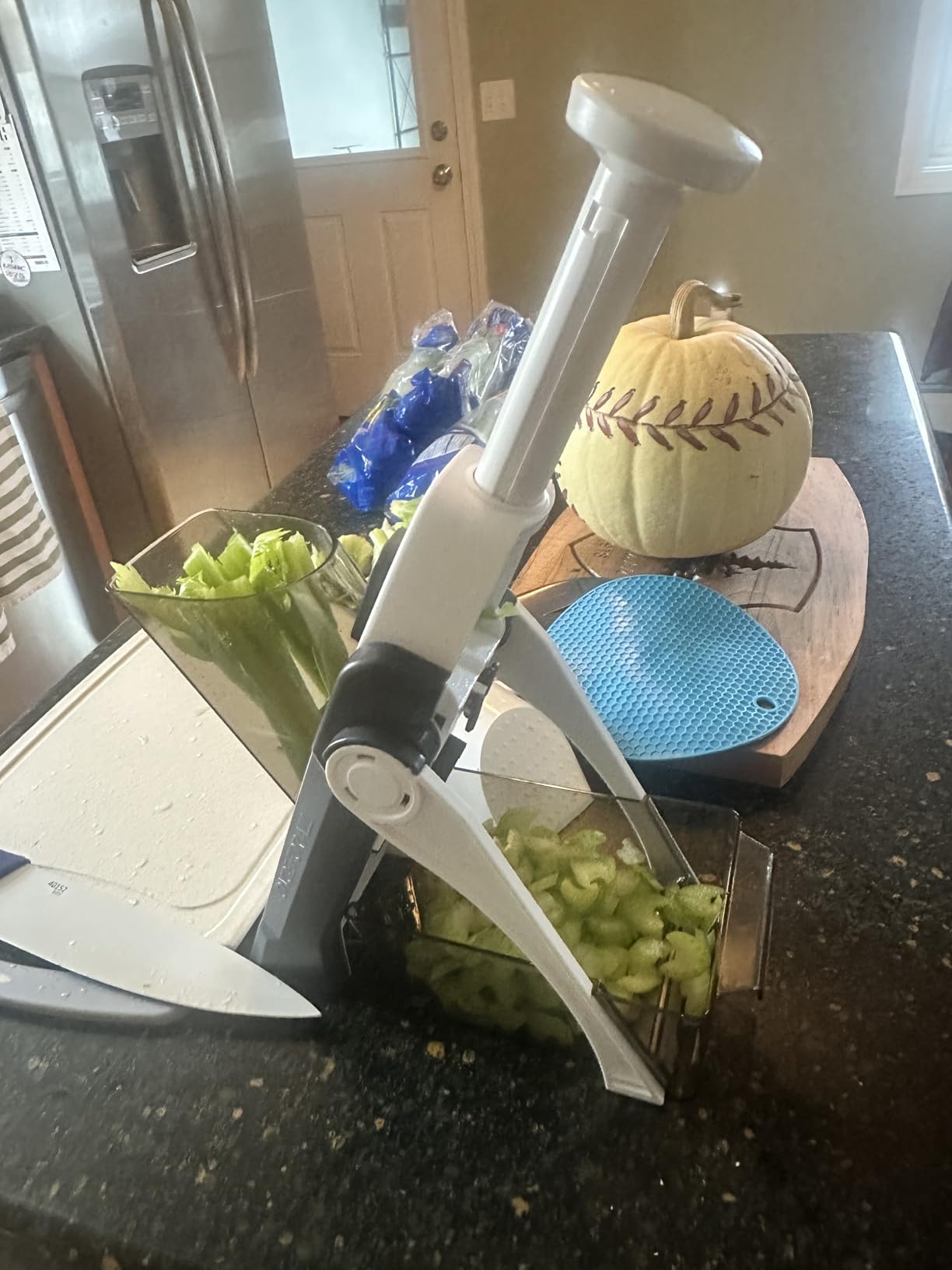 ONCE FOR ALL Safe Mandoline Slicer 5 in 1 Vegetable Chopper Food Potato Cutter customer photo 2
