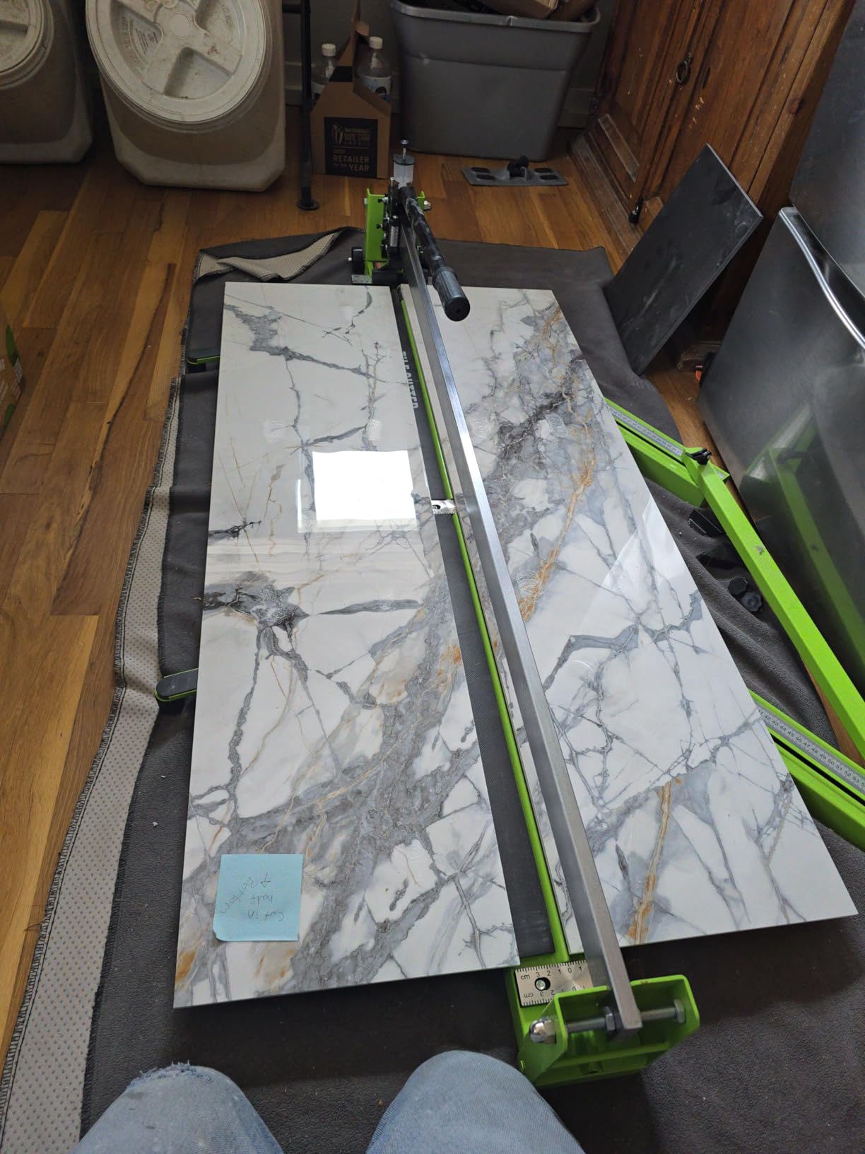Tile Cutter 48 Inch, Manual Tile Cutter All-Steel Frame with Laser Guide and Bonus Spare Cutter customer photo 1