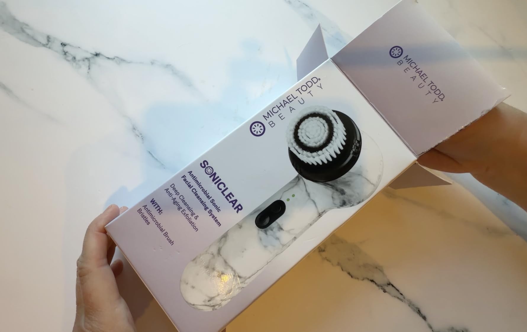 Michael Todd Beauty Soniclear Allure 2026 Readers Choice Winner Sonic Facial Cleansing + Exfoliation Brush, Antimicrobial Protected Bristles, 4 Speeds, Serum Infusion Head customer photo 2