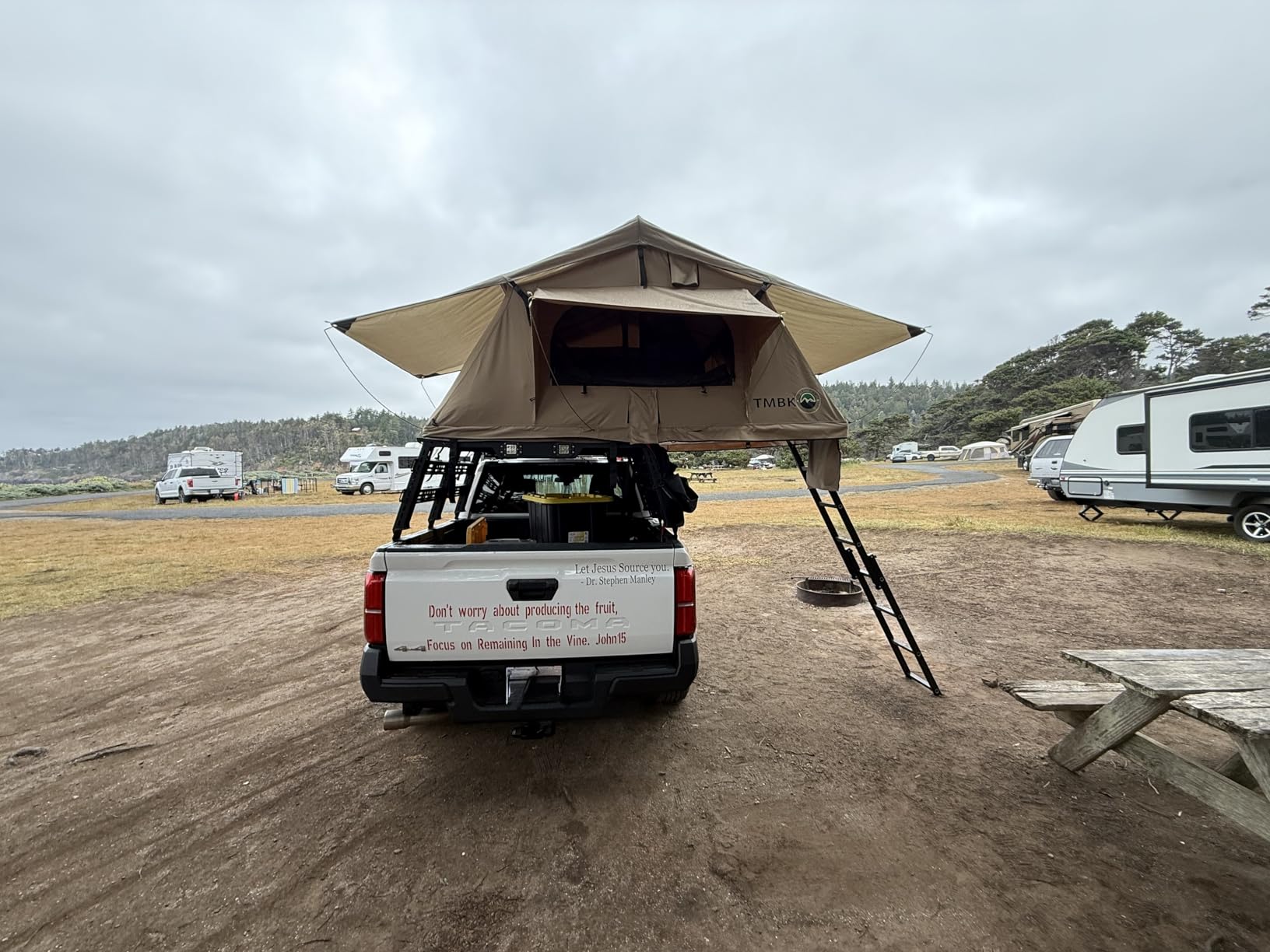 Soft Shell Rooftop Tent for SUV & Truck Camping, 3-Person - Overland Vehicle Systems TMBK - Universal Fitment with Rainfly & Ladder customer photo 2