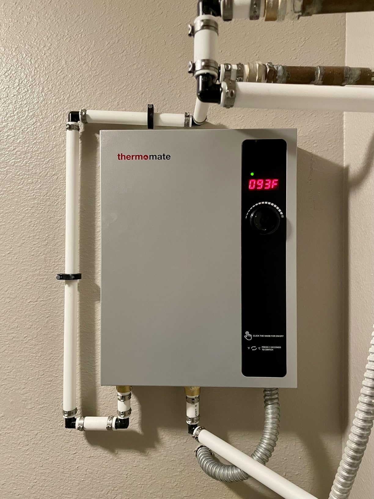 Tankless Water Heater Electric 27kW at 240 Volt, ThermoMate On Demand Instant Hot Water Heater Up to 6.4GMP, Self-Modulating Energy Saving for Residential Indoor Shower, Draw 114Amp customer photo 2