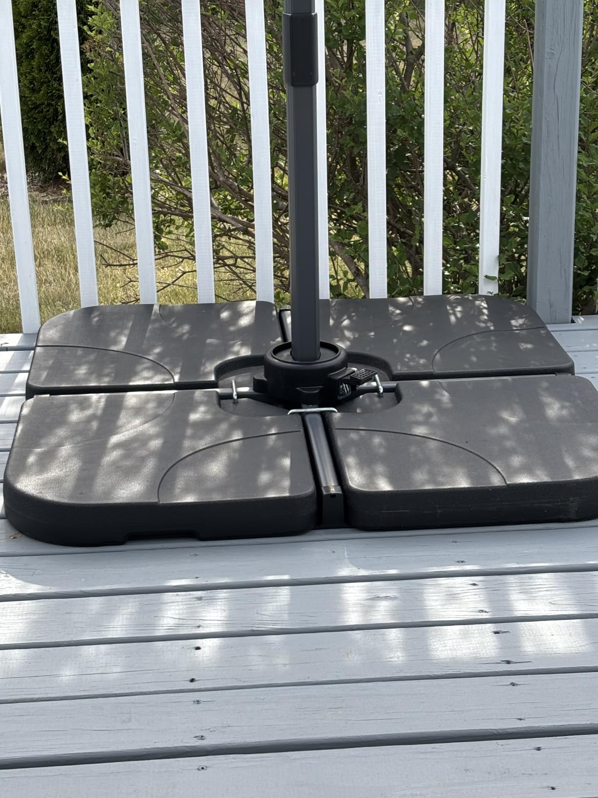 PURPLE LEAF 9' X 11.5' Patio Umbrella Outdoor Cantilever Rectangle Umbrella Aluminum Offset Umbrella with 360-degree Rotation for Garden Deck Pool Patio, Grey customer photo 2