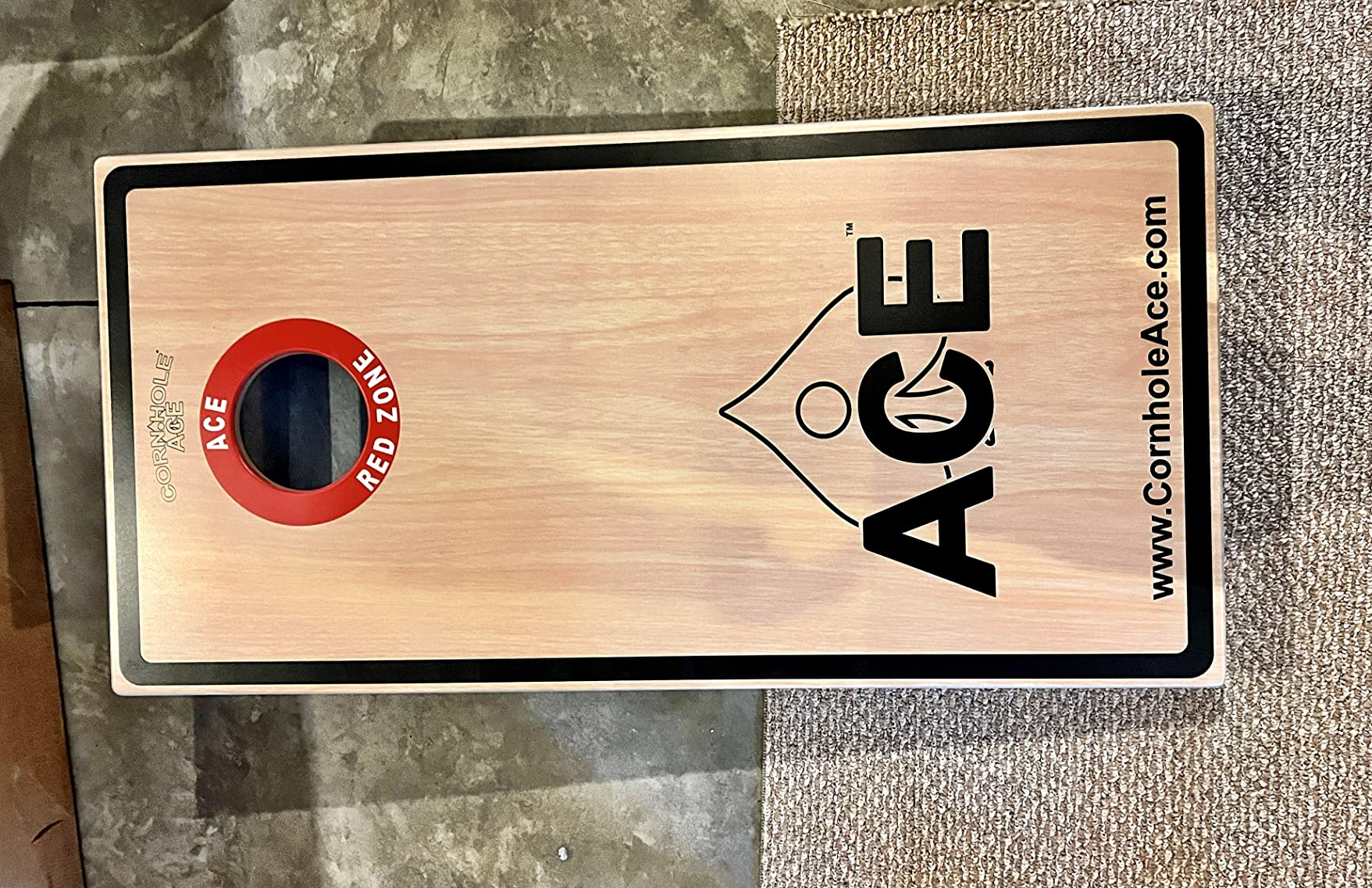 CornholeAce ACE PRO Professional Cornhole Boards - No Bounce! Triple Wide Legs, 3/4