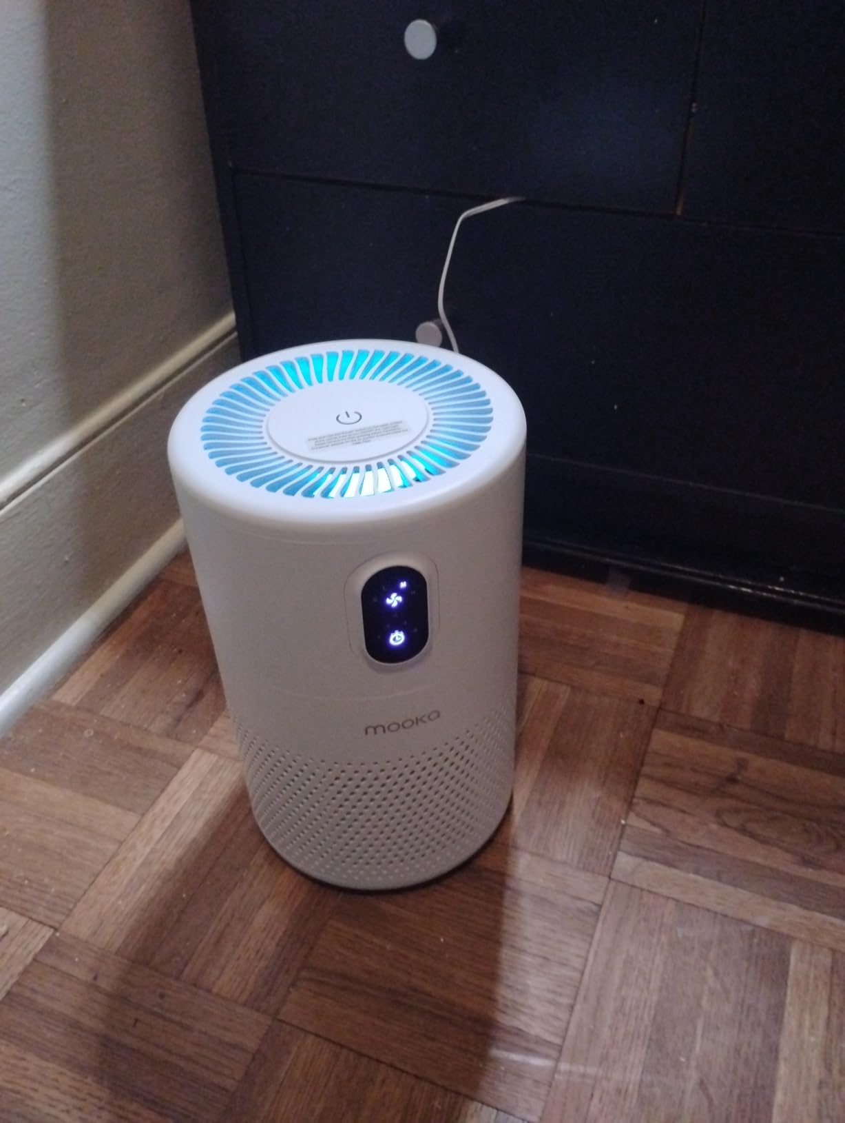 MOOKA Air Purifiers for Home Large Room up to 1076ft², H13 True HEPA Air Filter Cleaner, Odor Eliminator, Remove Smoke Dust Pollen Pet Dander, Night Light, B-D02L White customer photo 2