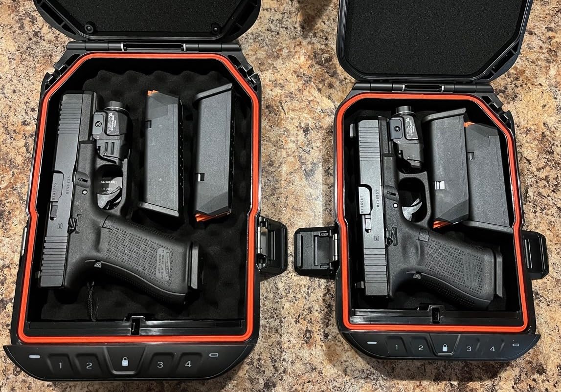 VAULTEK LifePod 20 Full-Size Lockable Weatherproof Case with Built-in Lock, Steel Security Cable, and TSA Handgun Case or Car Safe, Portable Travel Pistol Safe customer photo 1
