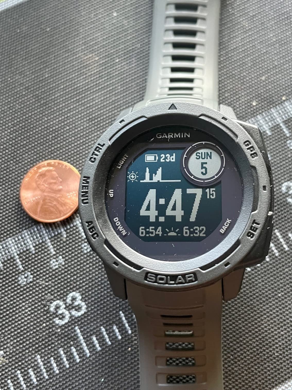 Garmin Instinct Solar, Solar-Powered Rugged Outdoor Smartwatch, Built-in Sports Apps and Health Monitoring, Graphite (Renewed) customer photo 2