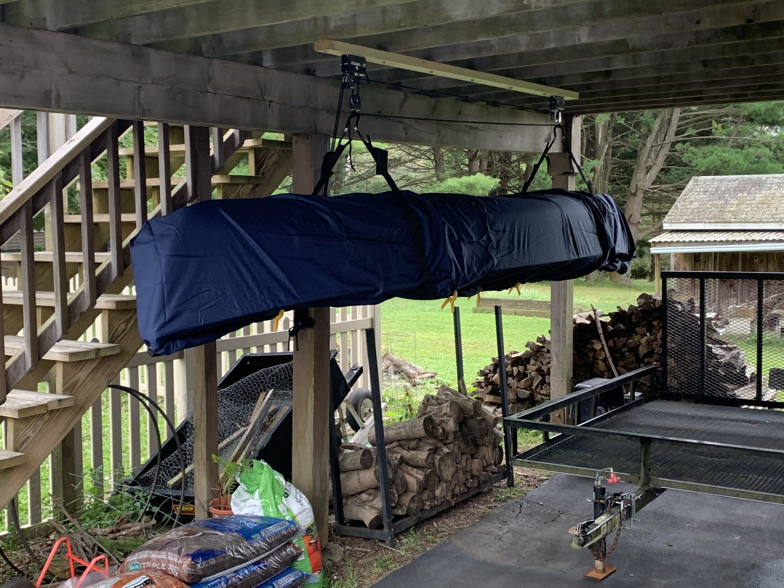 EliteShield Full Canoe Kayak Cover; Waterproof UV Resistant 600D Marine Grade Polyester Canoe Kayak Boat Storage Cover fits 17 ft-18 ft Long, 120 Inches Girth Gray Color customer photo 1