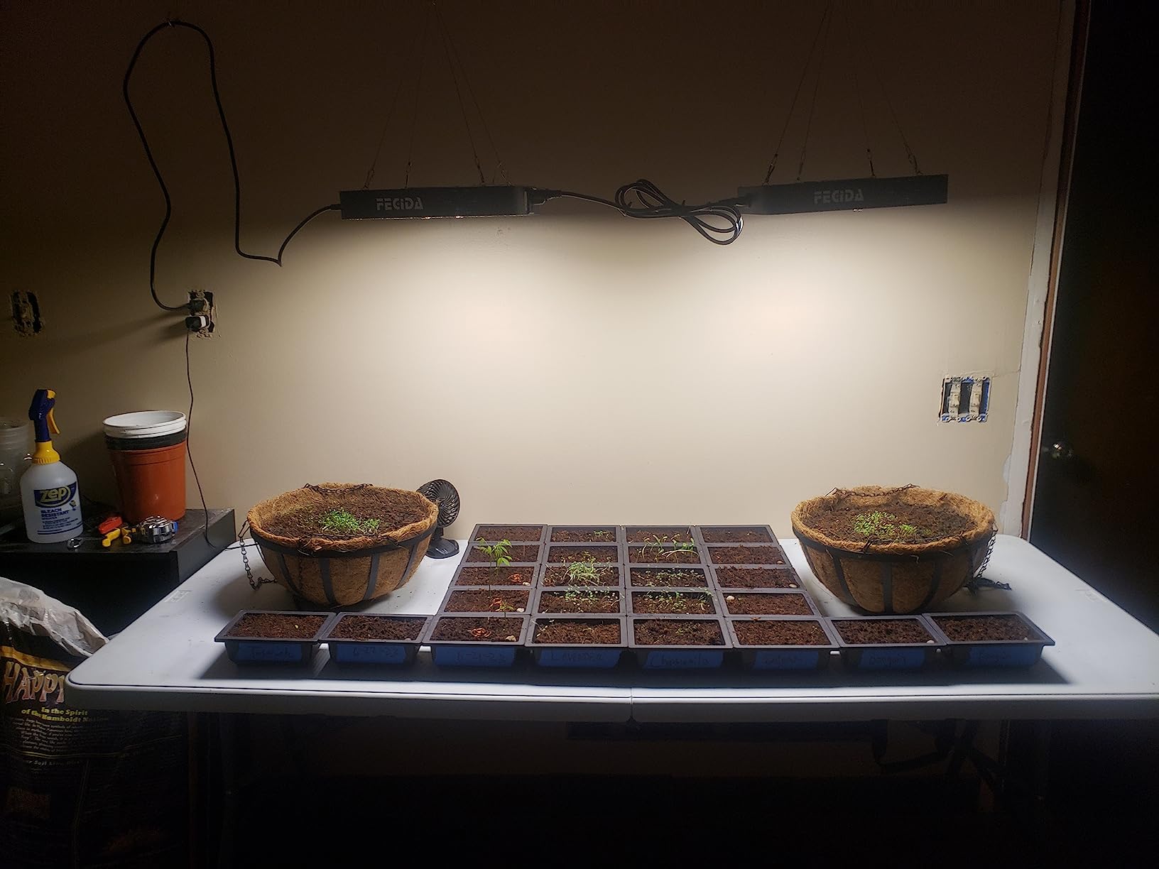 FECiDA 600W Equivalent Grow Light, 65W True Power Full Spectrum LED Grow Lights for Indoor Plants, Seed Starting, Seedlings for New Grower, 0-100% Dimmable, Daisy Chain, Quiet Cooling Fan customer photo 1