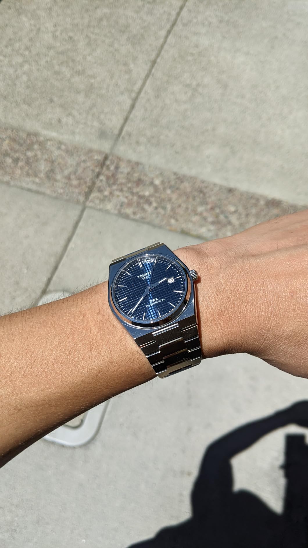 Tissot PRX Swiss Automatic Watch for Men, Blue Dial, Stainless Steel, 40 mm Case, T1374071104100 customer photo 2