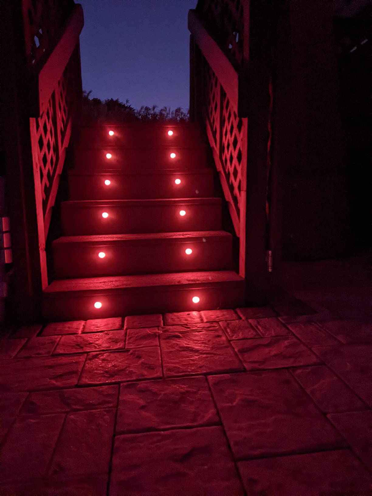 FVTLED LED Deck Lights Kit, 30pcs Φ1.22 WiFi Smart Phone Control Low Voltage Recessed RGBW Deck Lighting Waterproof Outdoor Yard Path Stair Decor, Black customer photo 2
