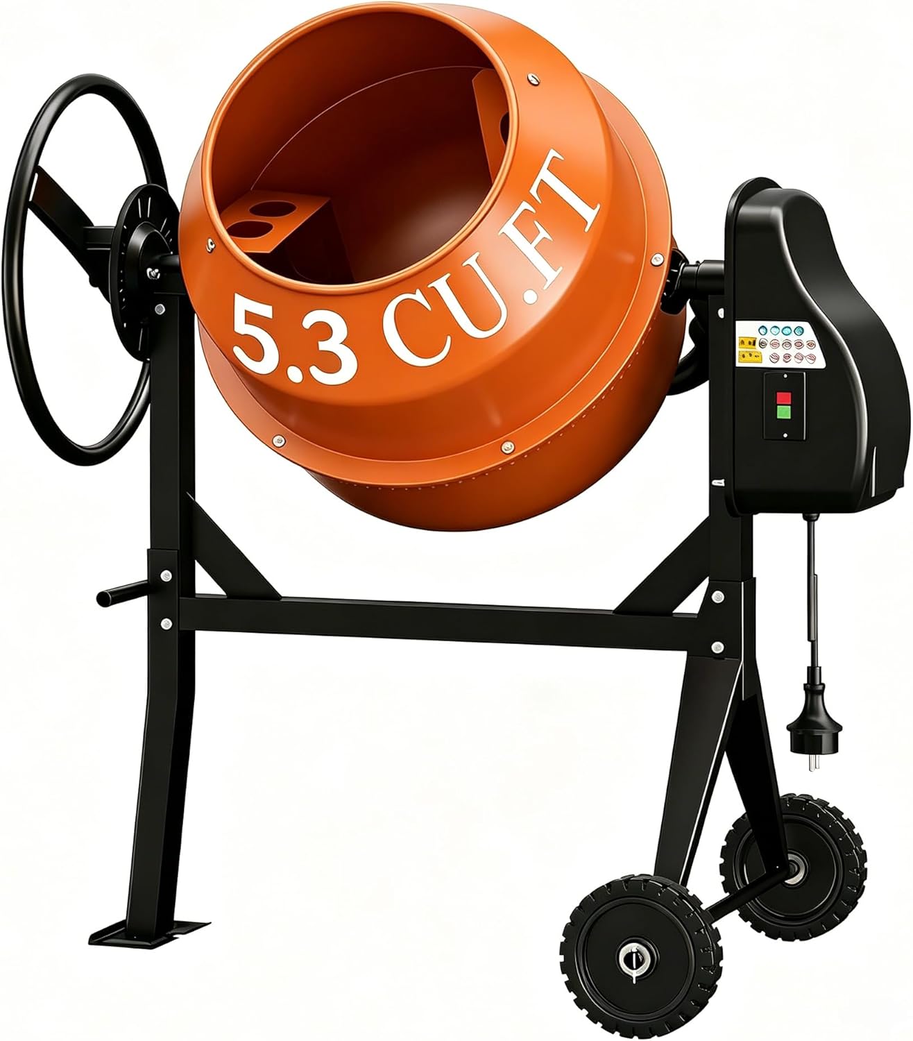 BILT HARD Cement Mixer 4 Cu.Ft. Portable Electric Poly Drum Concrete Mixer, Heavy Duty Power Cement Mixing Machine for Mortar, Stucco and Fodder customer photo 1