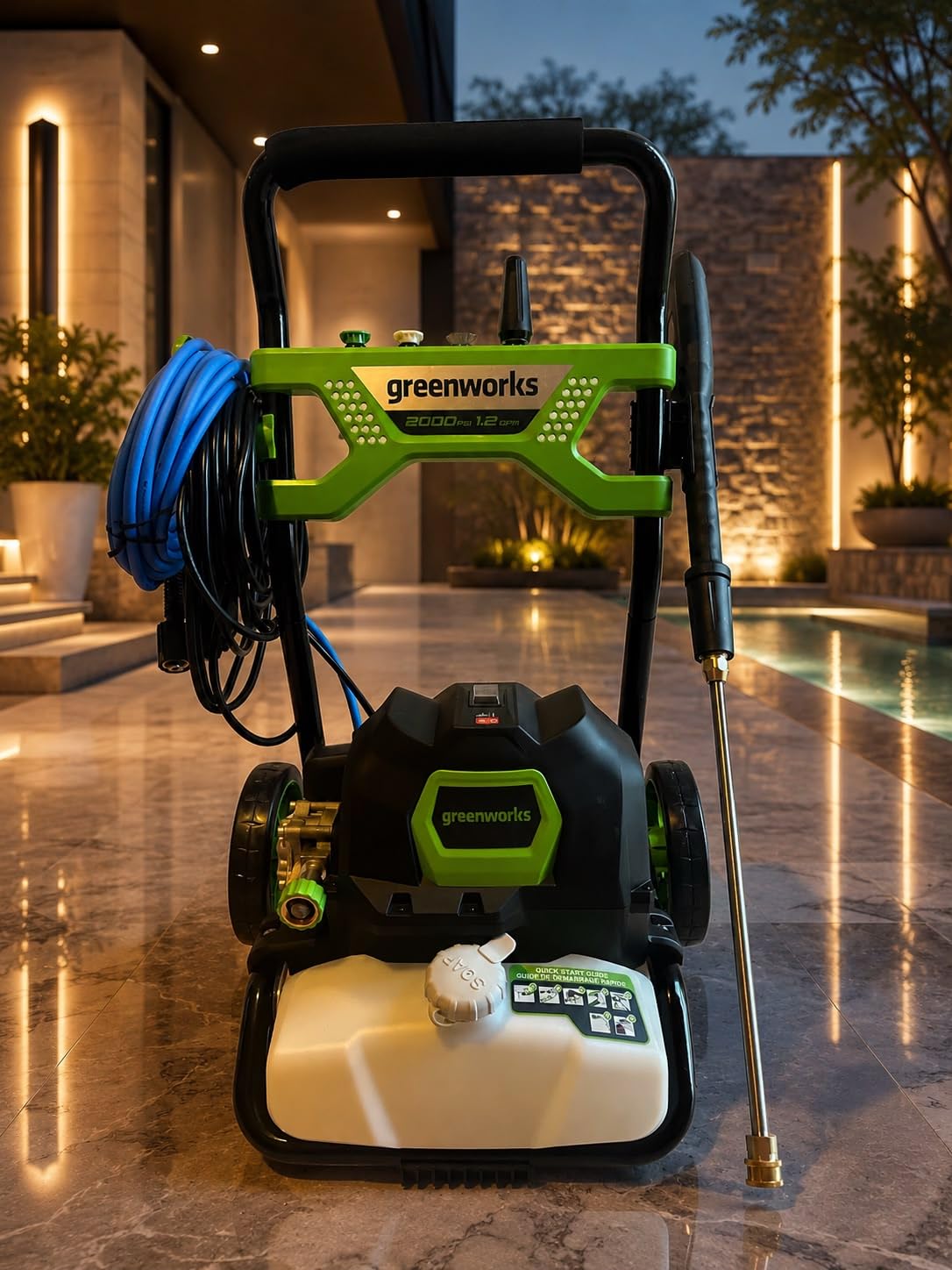 Greenworks 2000 PSI (1.2 GPM) Electric Pressure Washer with 25, 40, Soap, and Turbo Nozzle customer photo 1