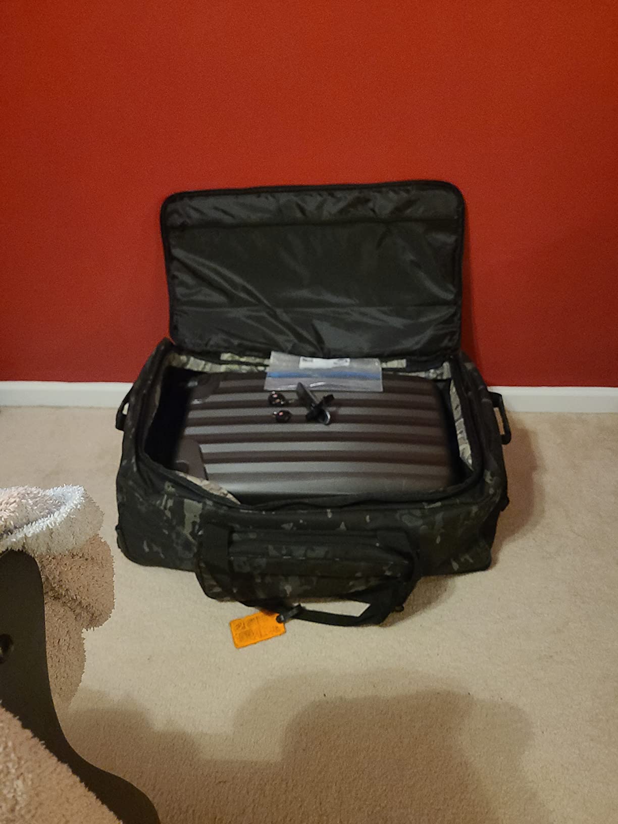 Greencity Duffel Bag Wheels Rolling Deployment Wheeled Military Suitcase Heavy-Duty Extra Large Deployment Bag Capacity 32 Inch, Black customer photo 2