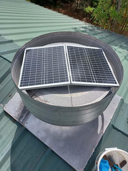 ECO-WORTHY 50W Solar Attic Fan Kit, 50W Foldable Solar Panel and 14