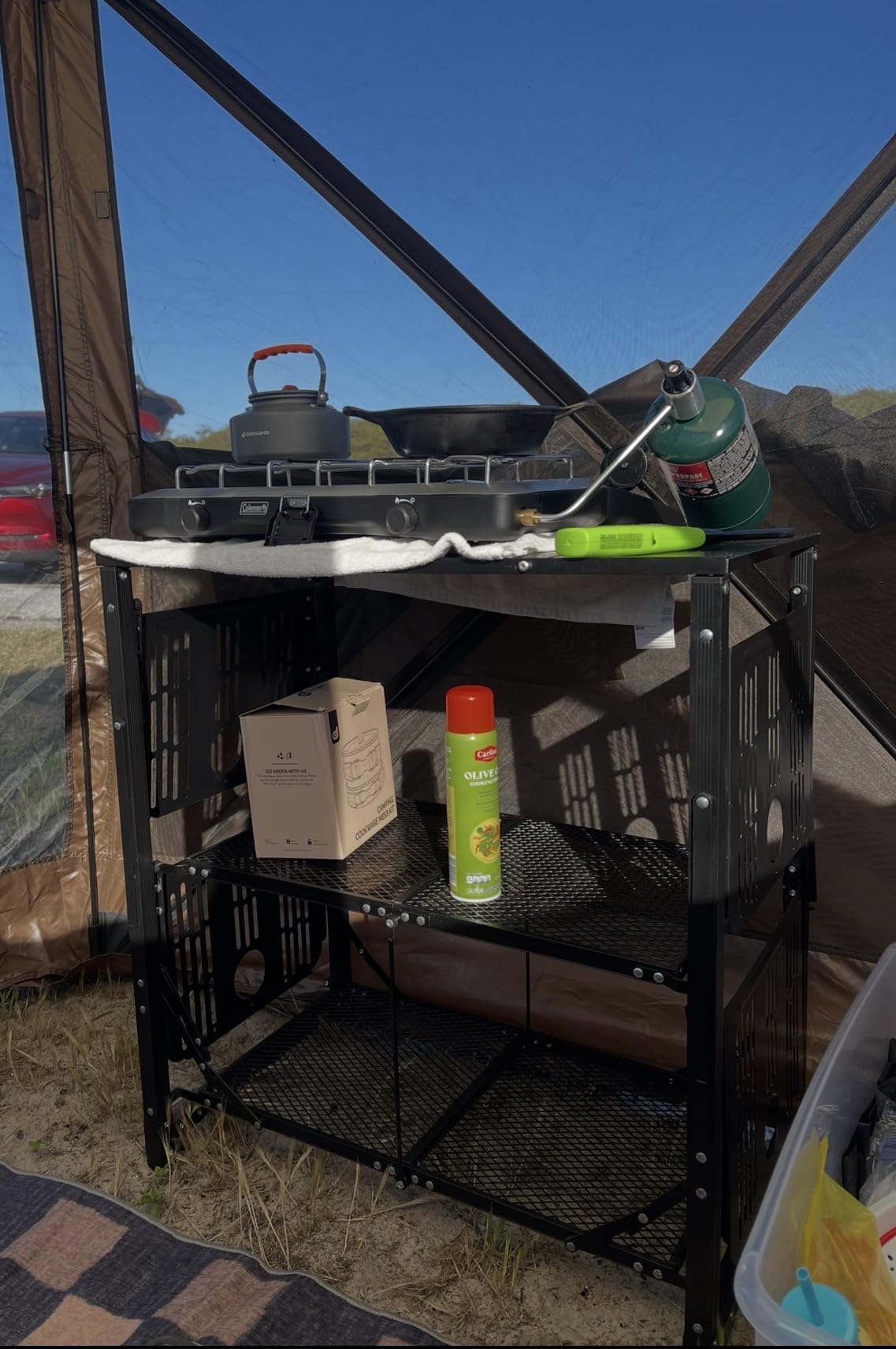 Coleman Triton 2-Burner Propane Stove, Portable Camping Cooktop with 2 Adjustable Burners & Wind Guards, 22,000 BTUs customer photo 1