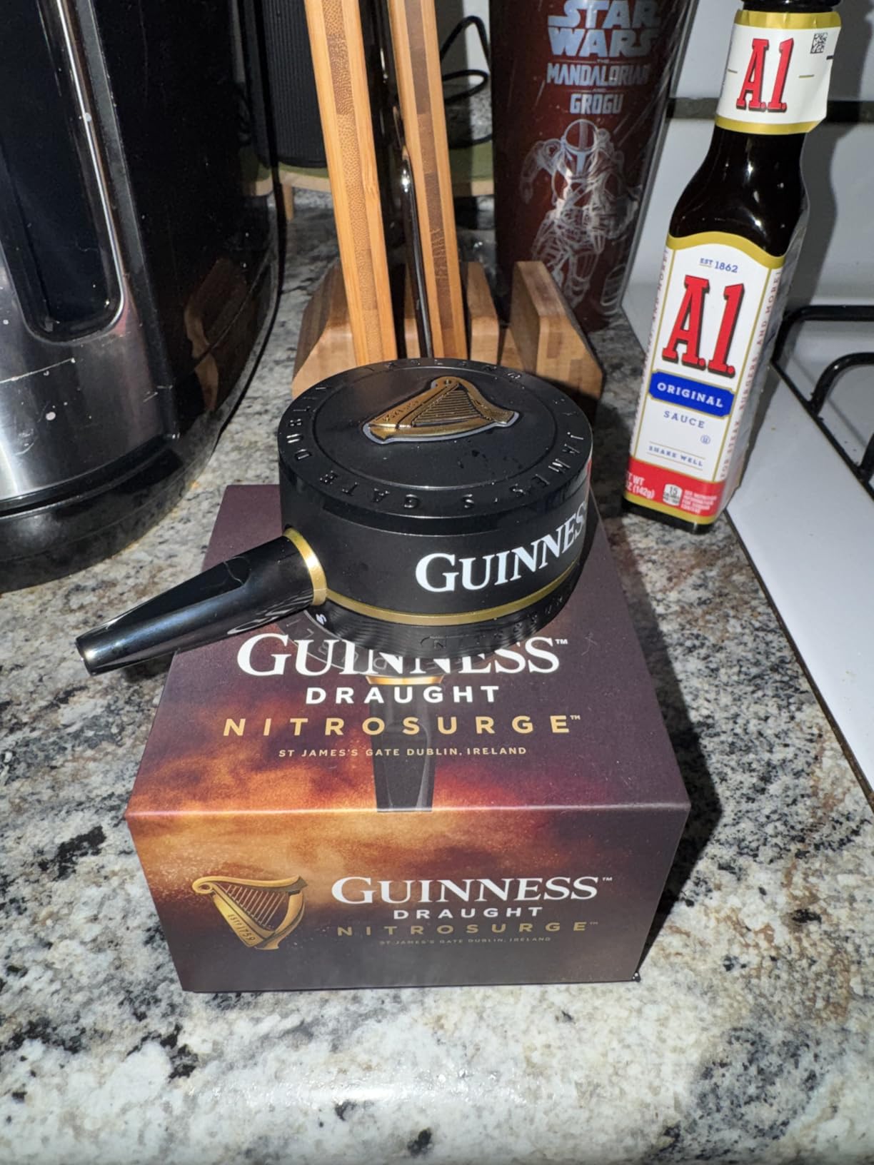 Guinness Draught Nitrosurge Device, Stout Beer, Perfect Pub Pour at Home, Rich Smooth Head & Sweetness of Malt Balanced with Hops, Cans Sold Separately, Device Only, Black customer photo 2