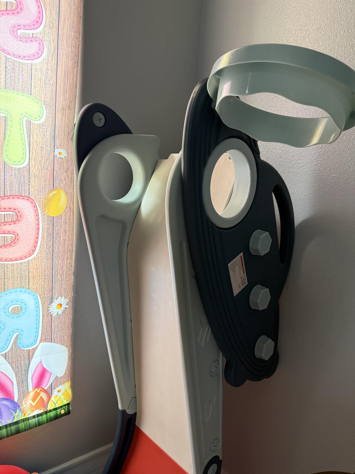 Onasti Kids Slide for Toddlers Age 1-3 Indoor Baby Plastic Slide Outdoor Climber Freestanding Playset with Basketball Hoop & Ring Game Grey customer photo 1