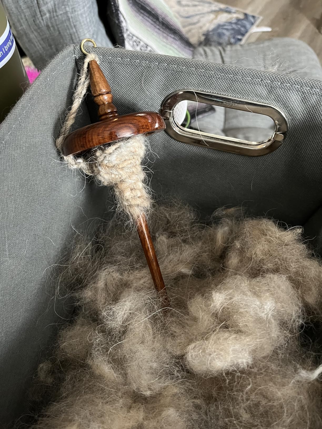 Revolution Fibers Artisan Top Whorl Drop Spindle for Beginner & Advanced Hand Spinning - 11 inch Shaft, 3.25 inch Whorl, Satin Finish, Hand Crafted Rosewood Flora customer photo 1