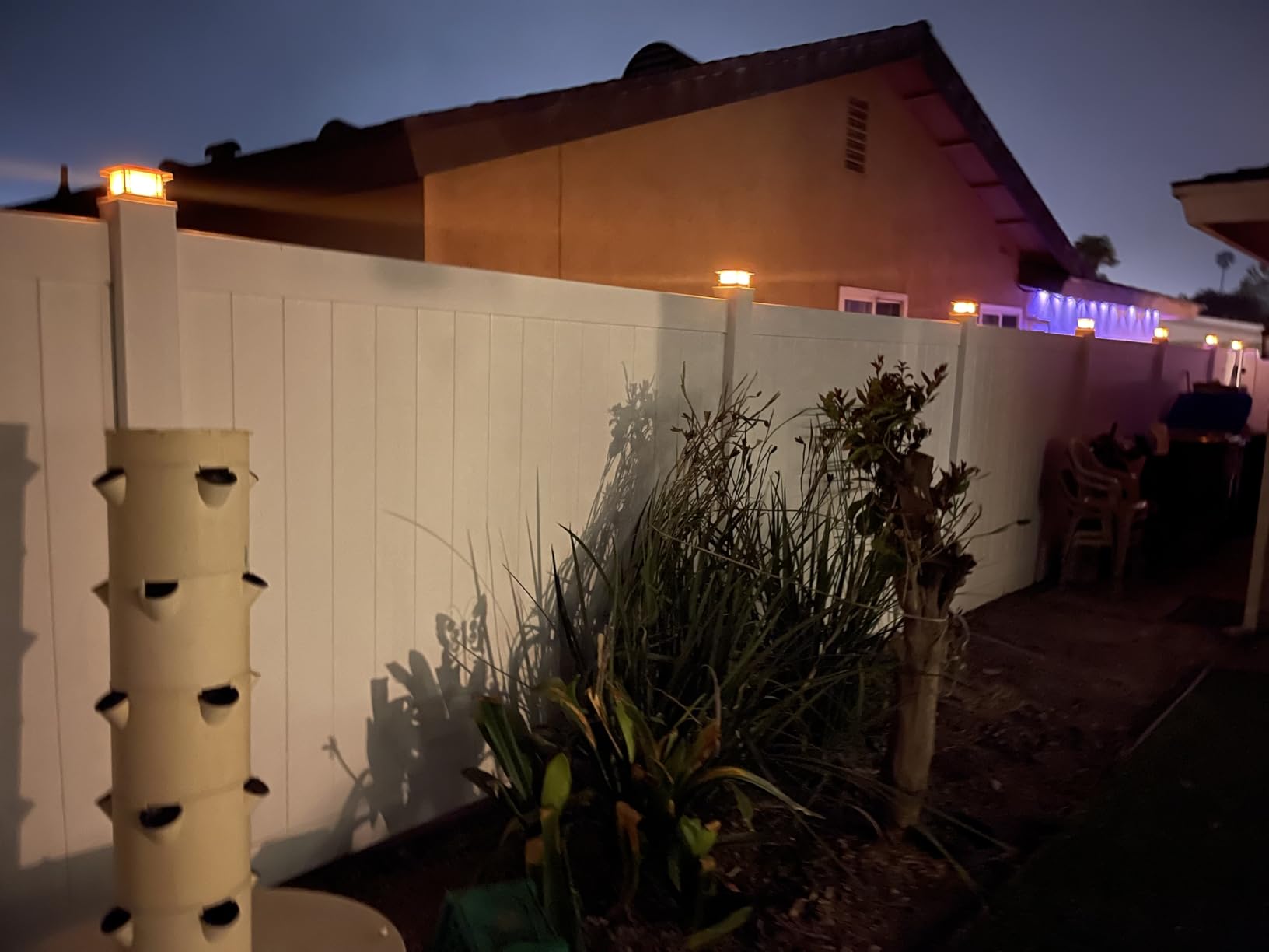 Dynaming 4x4 Solar Post Cap Lights Outdoor with 2 Color Modes, Upgrade Fence Post Solar Lights Black Shell for 4x4 Vinyl/Wooden Posts, Brightness LED Lighting Decor for Garden Deck Patio, 6 Pack customer photo 2