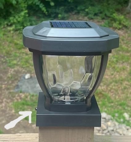Home Zone Security Solar Post Cap Lights - Decorative Glass LED Outdoor 4x4 (3.5 x 3.5 in.) Post Lights, Bronze (2-Pack) customer photo 2