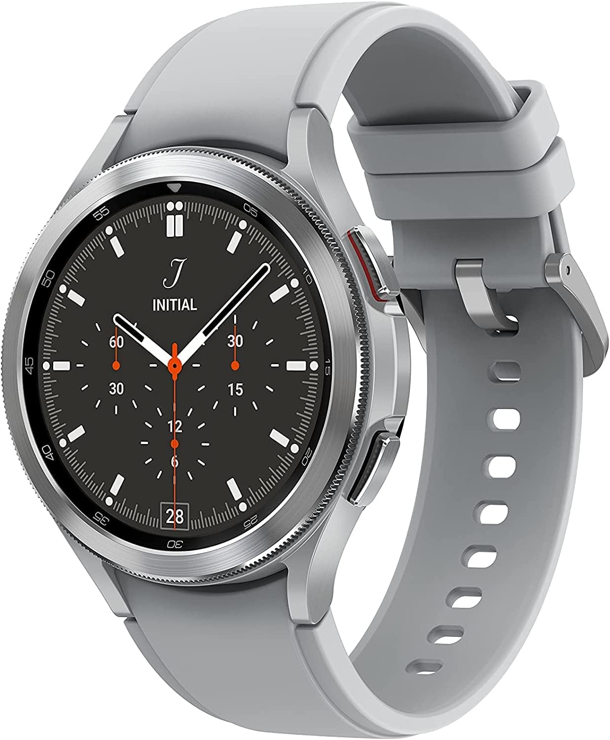 Samsung Electronics Galaxy Watch 4 Classic 46mm Smartwatch with ECG Monitor Tracker for Health Fitness Running Sleep Cycles GPS Fall Detection Bluetooth US Version, Silver (Renewed) customer photo 1