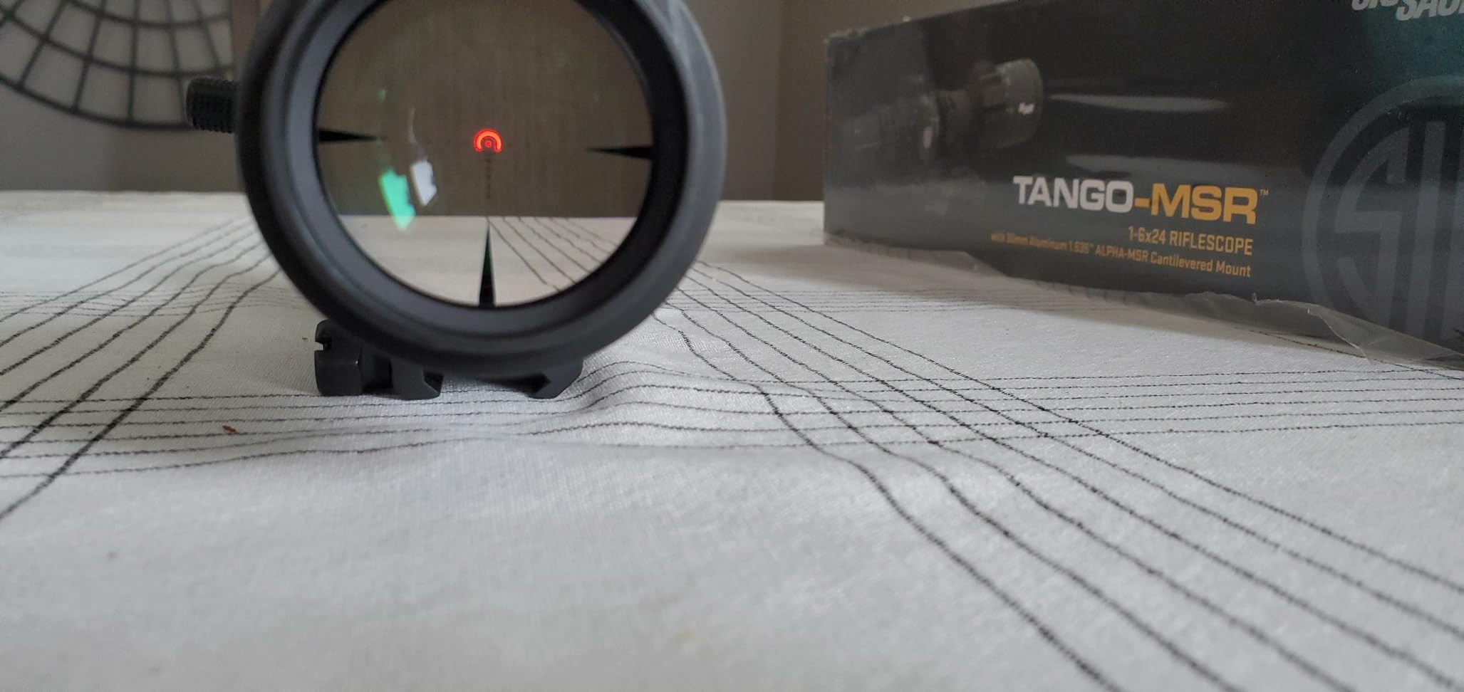 SIG SAUER Tango-MSR LPVO 1-6x24mm Waterproof Fogproof Rugged Tactical Hunting Rifle Scope | Second Focal Plane/SFP/F2 | Includes Alpha-MSR Aluminum Mount, Flip-Back Lens Covers customer photo 1