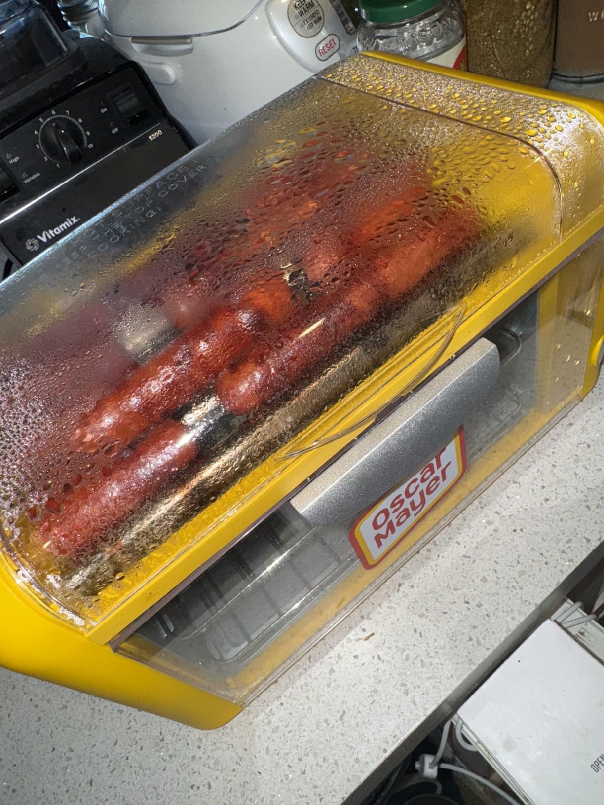 Nostalgia Oscar Mayer Extra Large 8 Hot Dog Roller & Bun Toaster Oven - Stainless Steel Grill Rollers for Veggie Sausages & Brats - Multi-Use Warming Oven with Adjustable Timer for Parties - Yellow customer photo 2