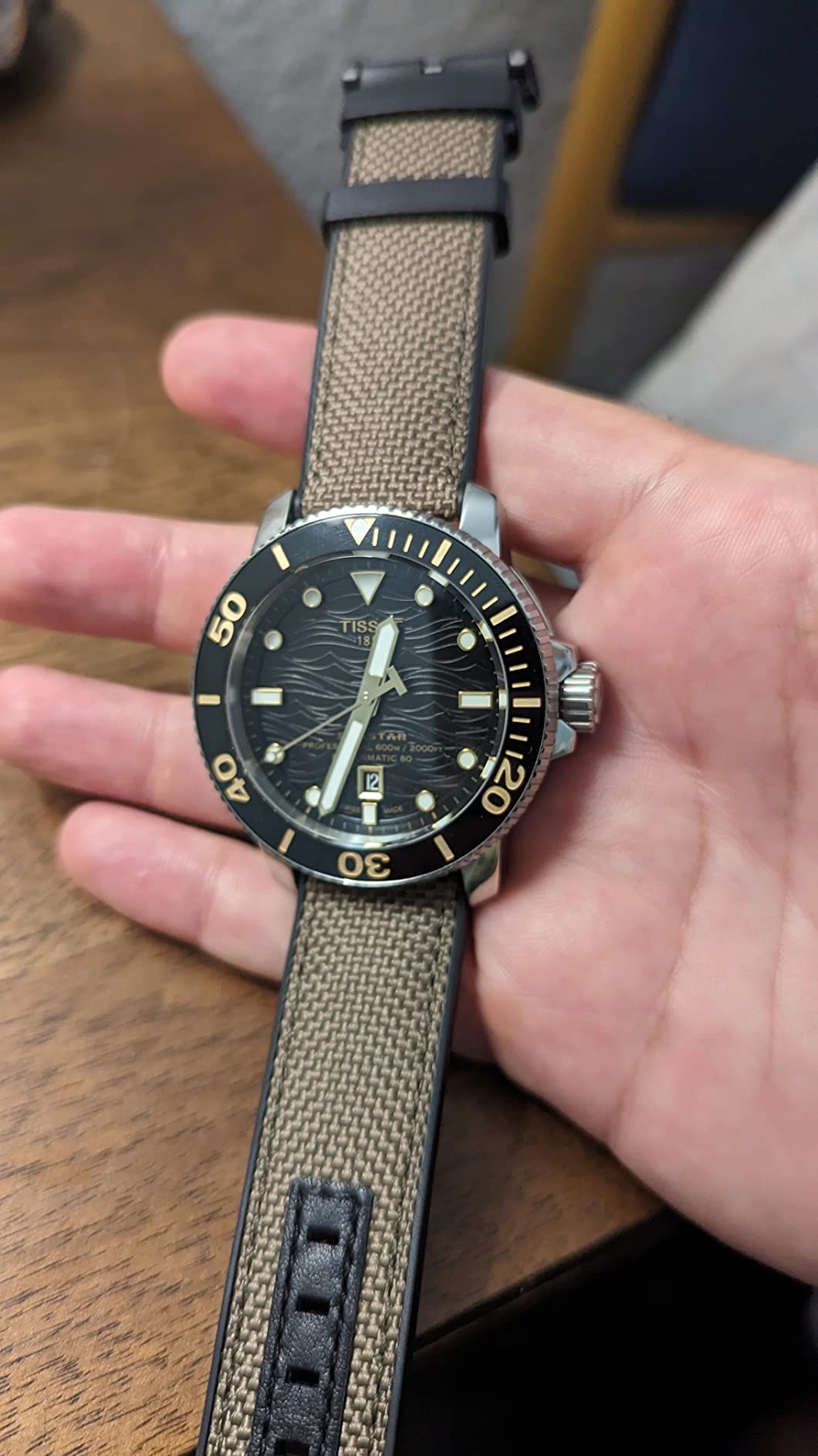 Tissot Mens Tissot Seastar 2000 Professional Powermatic 80 316L Stainless Steel case Automatic Watch, Black, Rubber, 22 (T1206071744101) customer photo 1