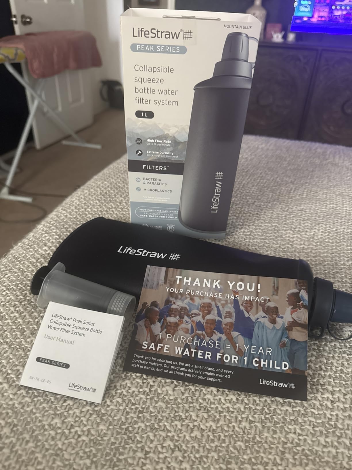 LifeStraw Peak Series - Collapsible Squeeze Bottle Water Filter System - 1L customer photo 2